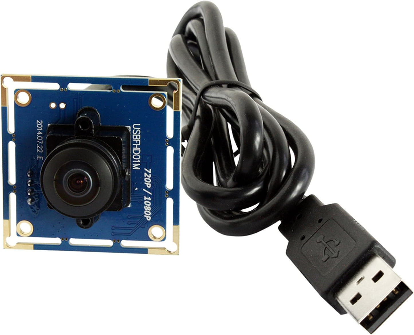ELP USB Fisheye Camera - 180 Degree 1080P Wide Angle Webcam, High Speed 100fps for Windows, Linux, Android, Mac