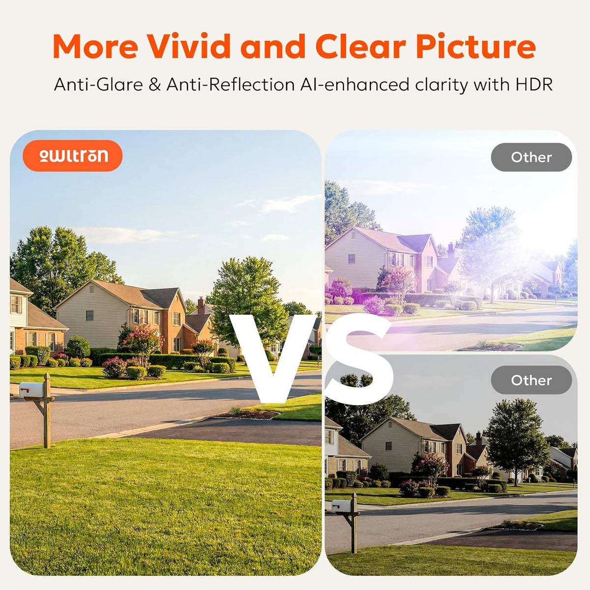 owltron Window Camera 3MP, 5G & 2.4GHz WiFi Indoor Cameras for Home Security with Al Color Night Vision, Human/Motion Detection, Anti-Glare, 24/7 Recording, Real-Time Alerts, Easy & Quick Install