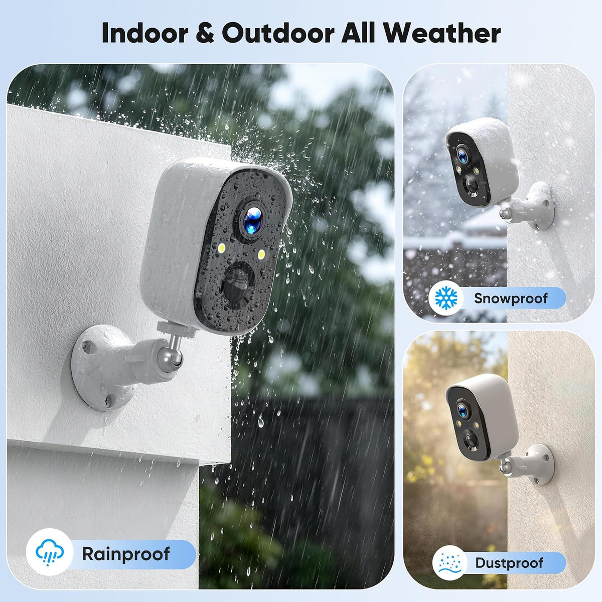 2 Pack 4MP Security Cameras Wireless Outdoor, Color Night Vision Camera