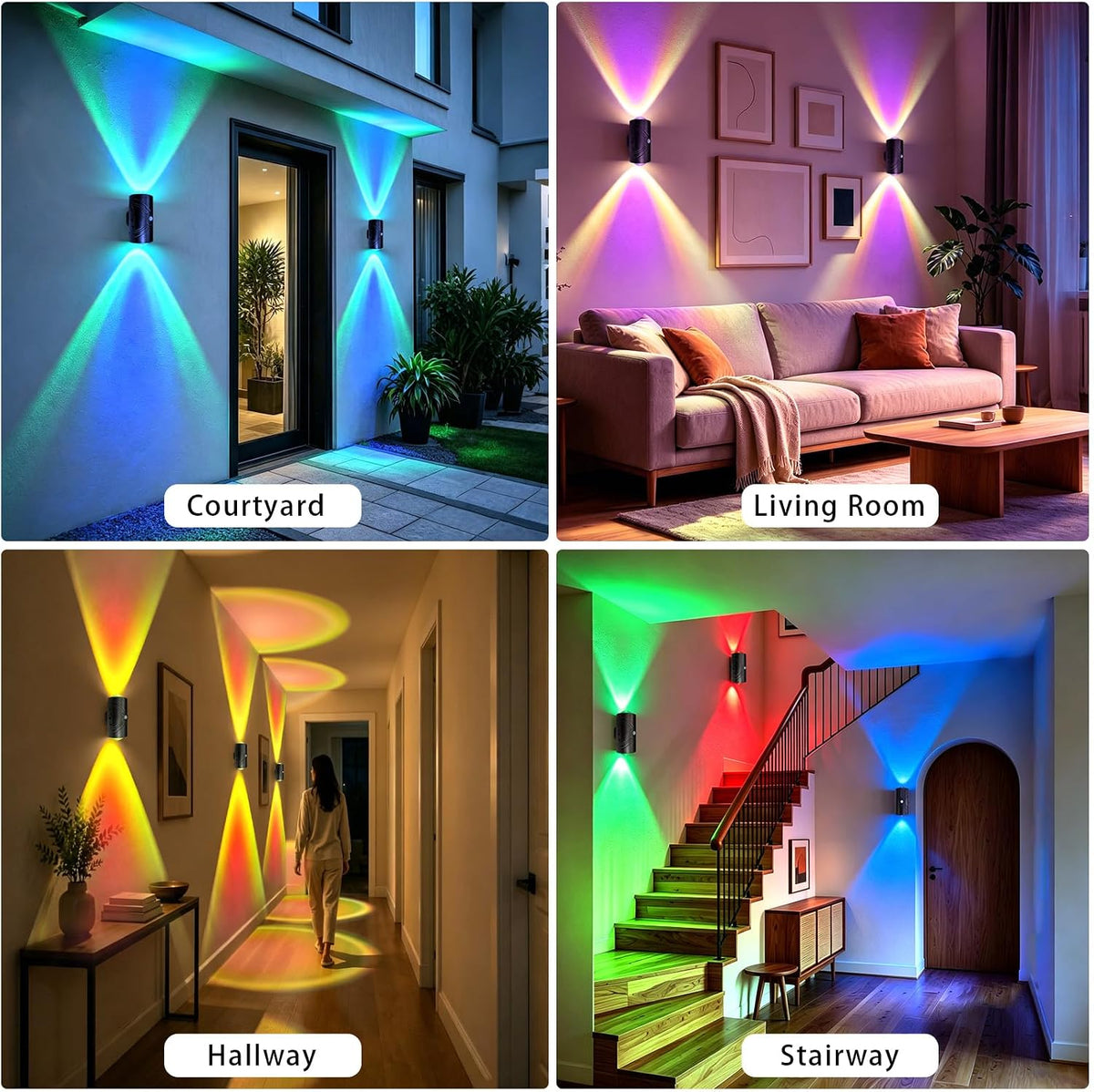 FlyonSea Rechargeable Motion Sensor Light Indoor, Wireless LED Wall Sconce
