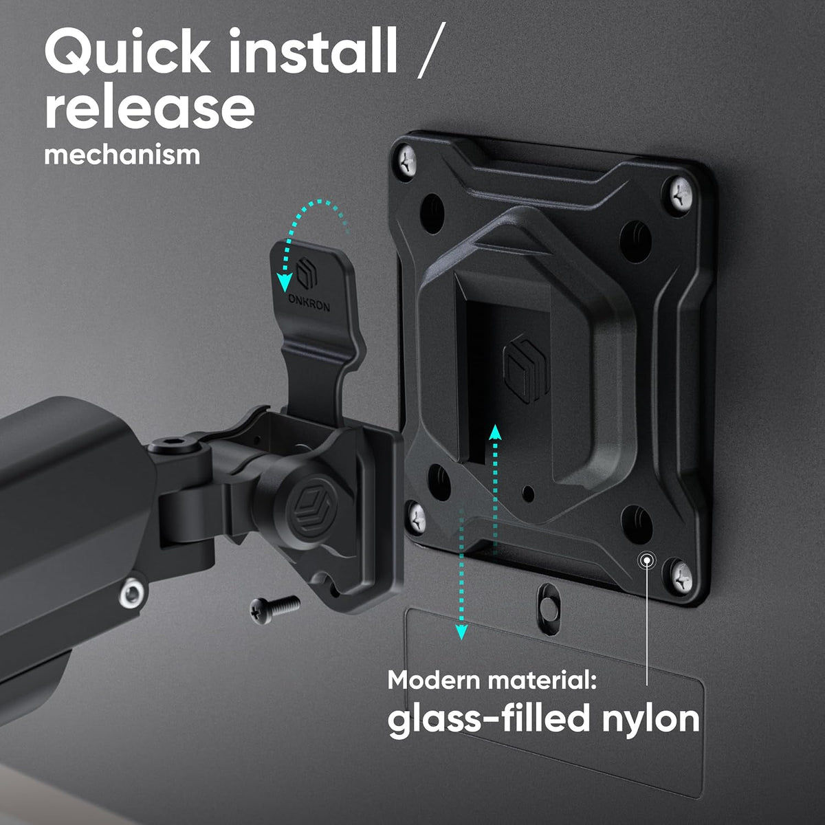 ONKRON Dual Monitor Arm 13-32 Inch, 22 lbs (x2), max VESA 100x100, Black