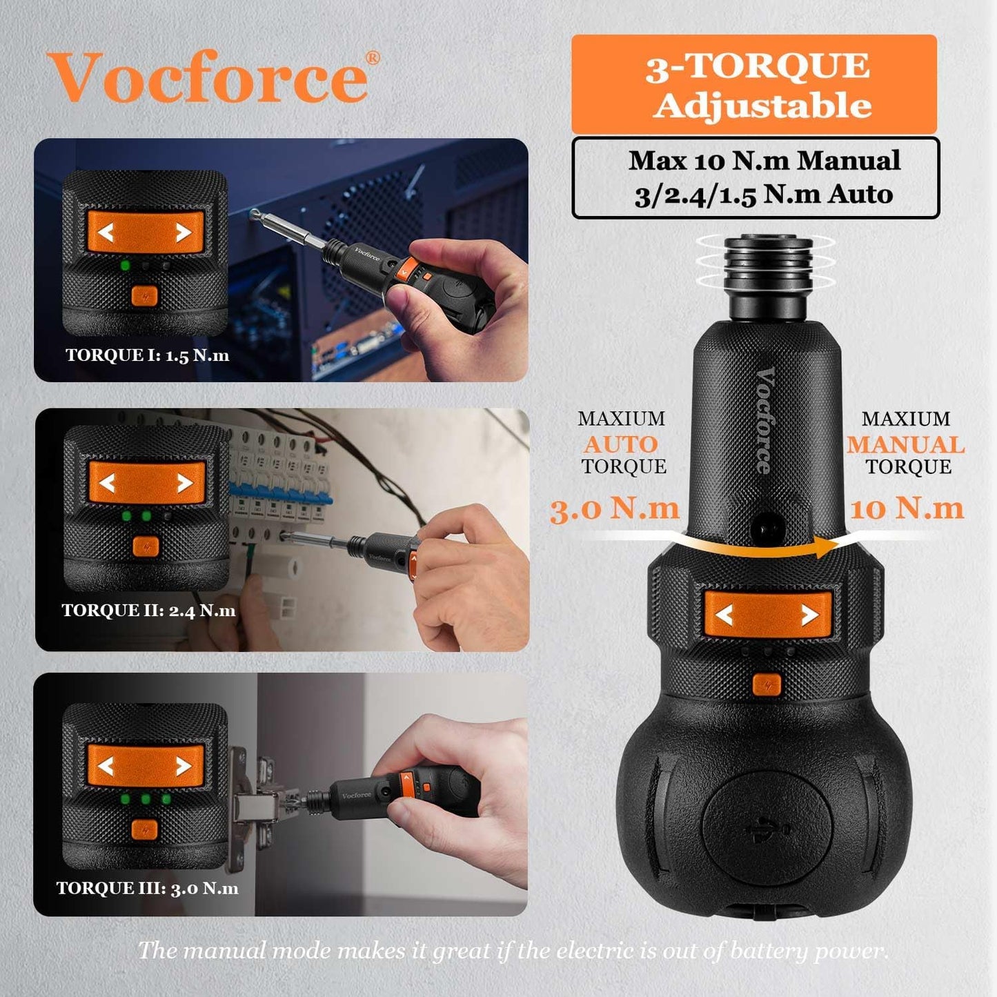 4V Electric Screwdriver Cordless Set, 5" Compact | 400RPM, USB C Rechargeable, 3-Speed, 3-Torque, 22PC Magnetic Bits, Dual LED Light for Tight Space Small Projects