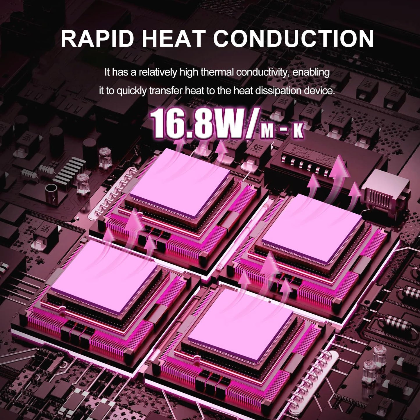 Maxtor Thermal Pad 16.8 W/mK,Thermal Pads for GPU/CPU/LED/Cooler,Excellent Heat Conduction，High Temperature Resistance (120 * 120 * 1.0mm（1pcs）)