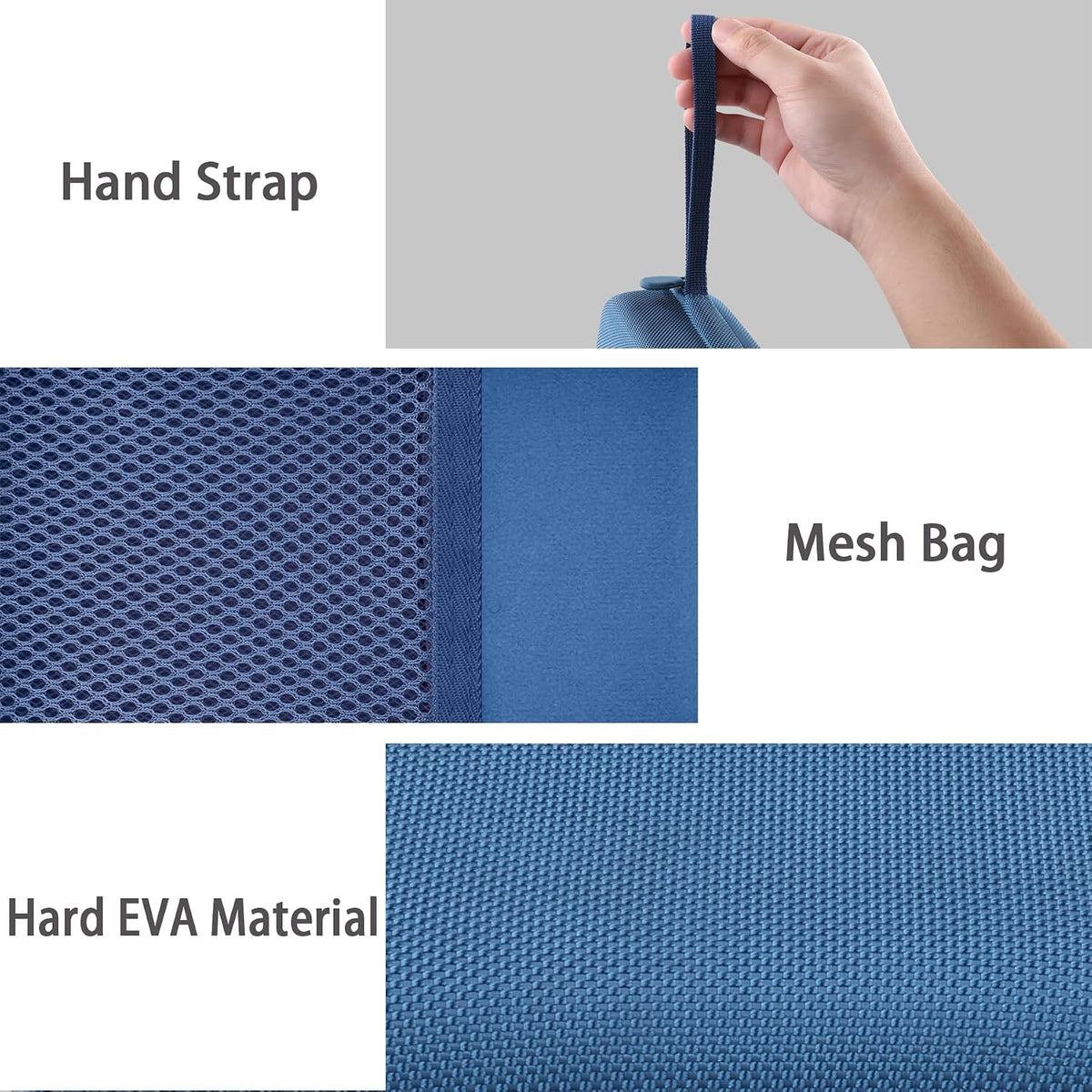 Hard Storage Case for WOLFBOX MF100/MF50/MF60/70 Electric Air Duster | Shockproof, Anti-crush, Mesh Pocket, Accessory storage, Not losing accessories, Protective Storage Box, Blue Case