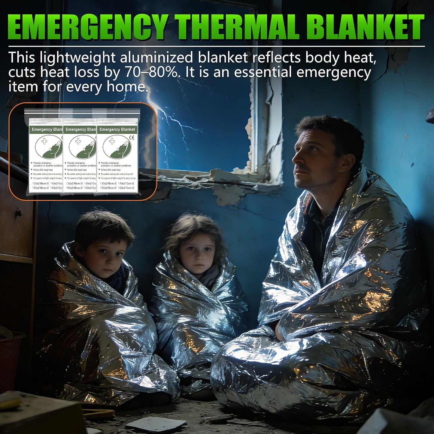Emergency Radio Hand Crank Solar, 10000mAh/37000mWh Emergency Weather Radio | Hand Crank Solar Radios with NOAA/AM/FM, Thermal Blanket, Survival Bracelet, for Home & Outdoor