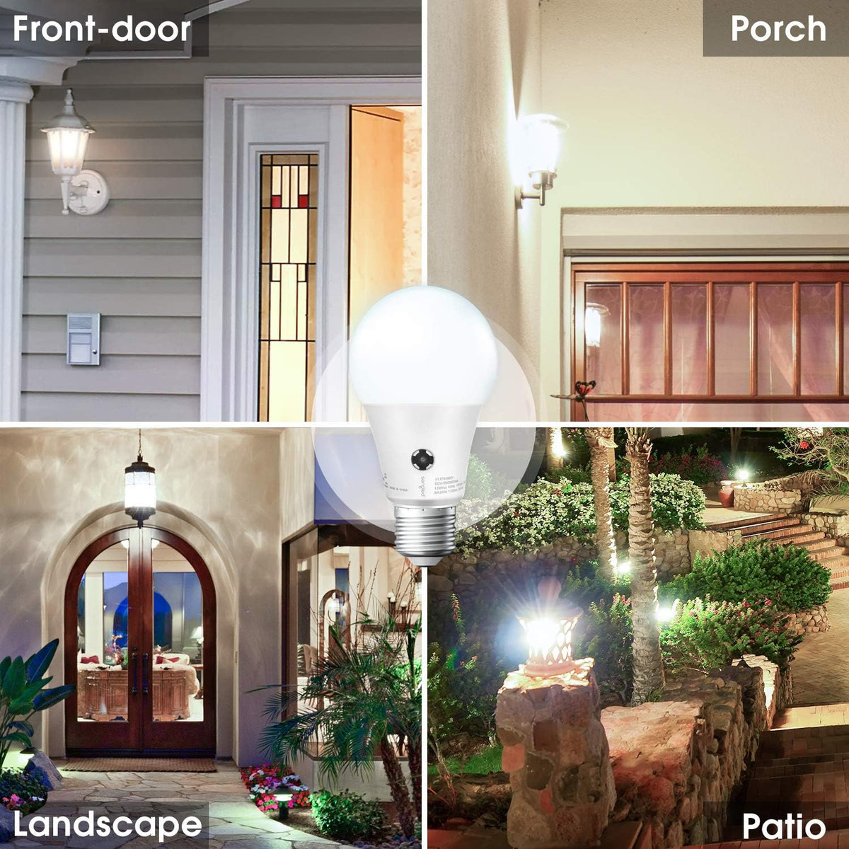 Sengled Dusk to Dawn Light Bulbs Outdoor, 5000K Daylight A19 LED Bulb 75W Watt Equivalent(10.5W), Automatic LED Dusk to Dawn Light Bulbs for Front Porch 6 Pack, Outdoor Indoor, UL Listed,
