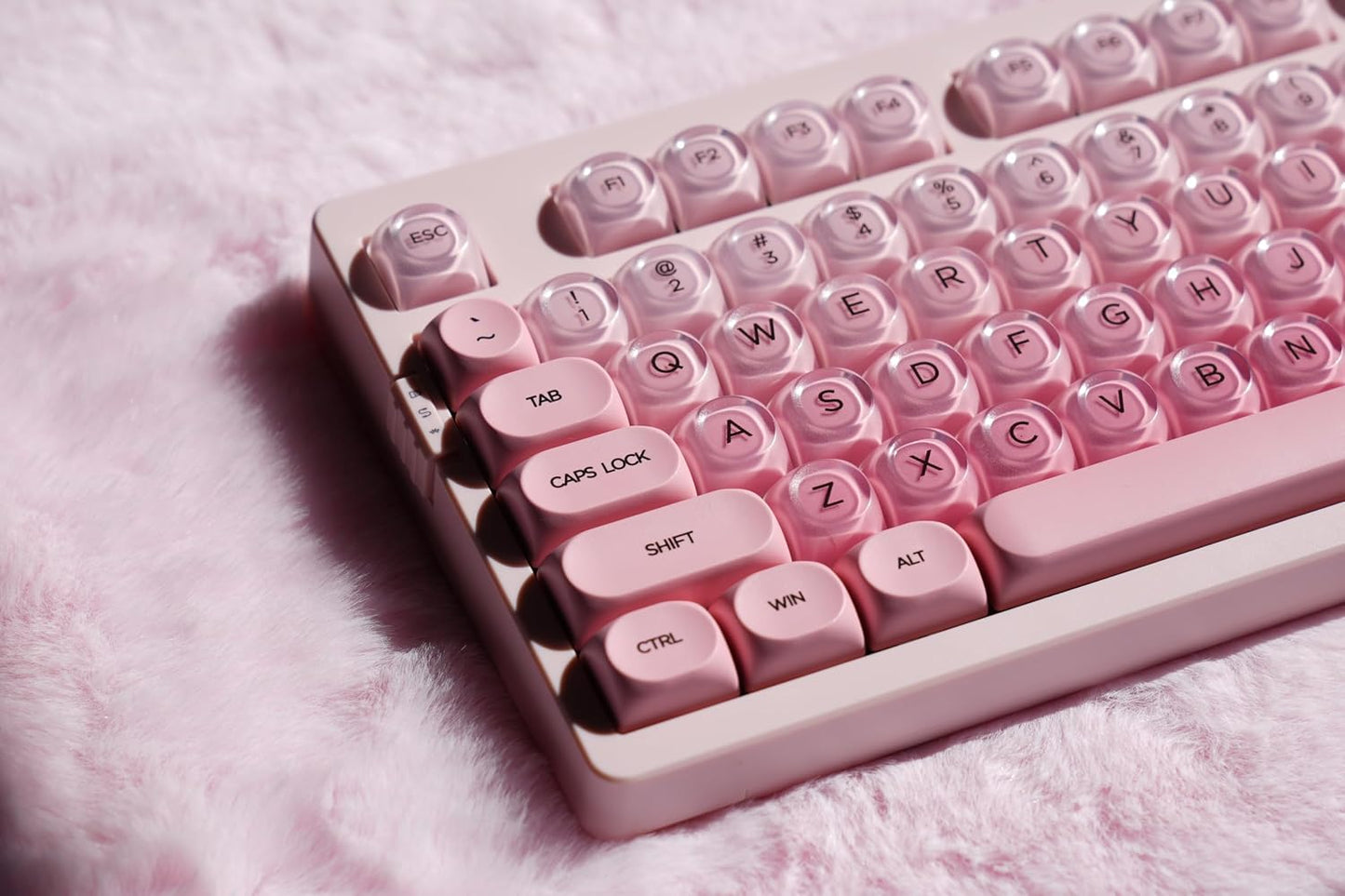 ZORNHER ZH980 Foundation Mechanical Keyboard,95% Pink Creamy Keyboard with Number Pad,Cute Jelly MOA Profile Keycaps,Creamy Sounding Linear Switches,Hot-Swappable,RGB Backlit