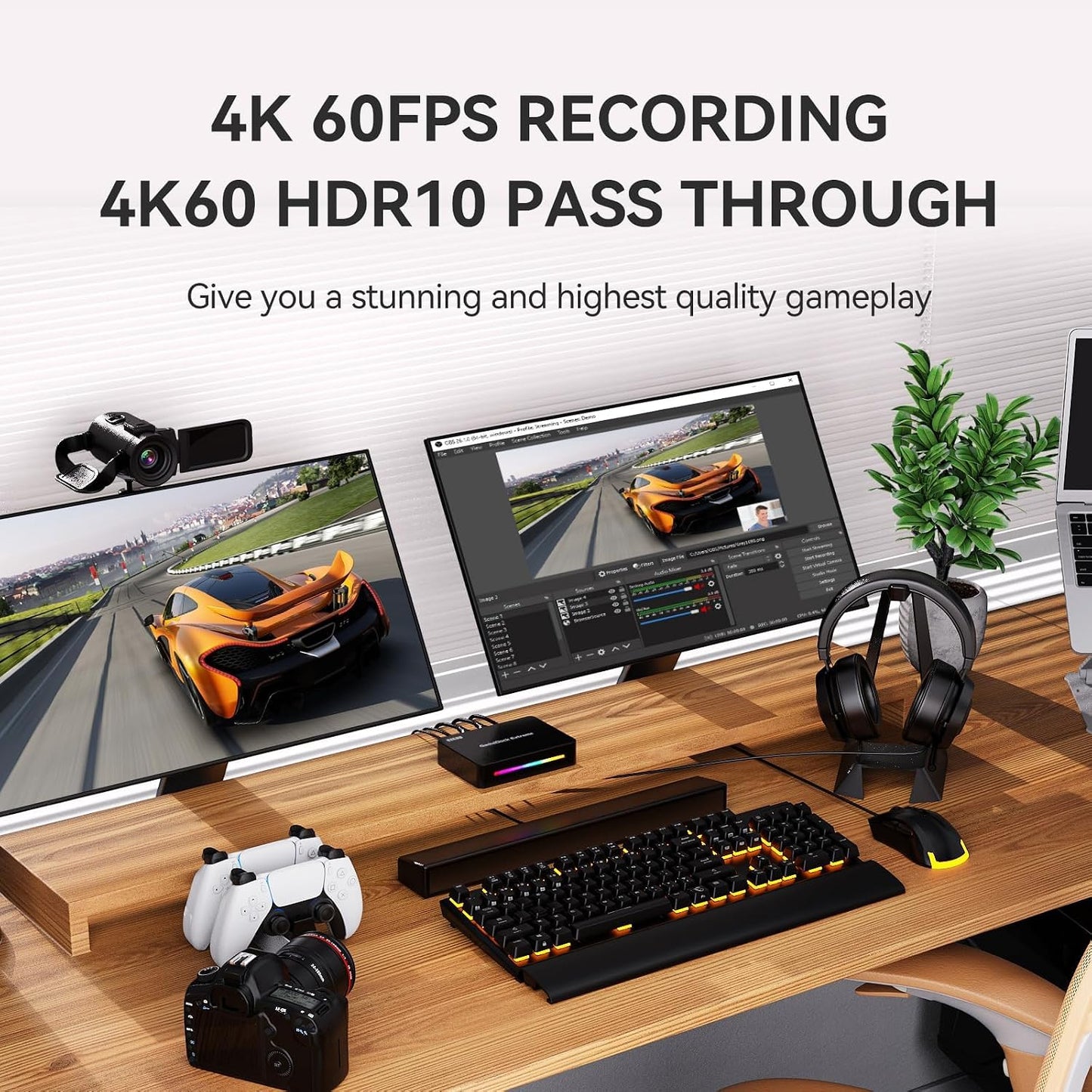 Game Capture Card, HDMI to USB 3.0, 4K 60FPS and 1080p 240FPS Video Recording Device, Compatible with Windows, Mac, and Linux, Ideal for Streaming, Gaming, and Video Conferencing