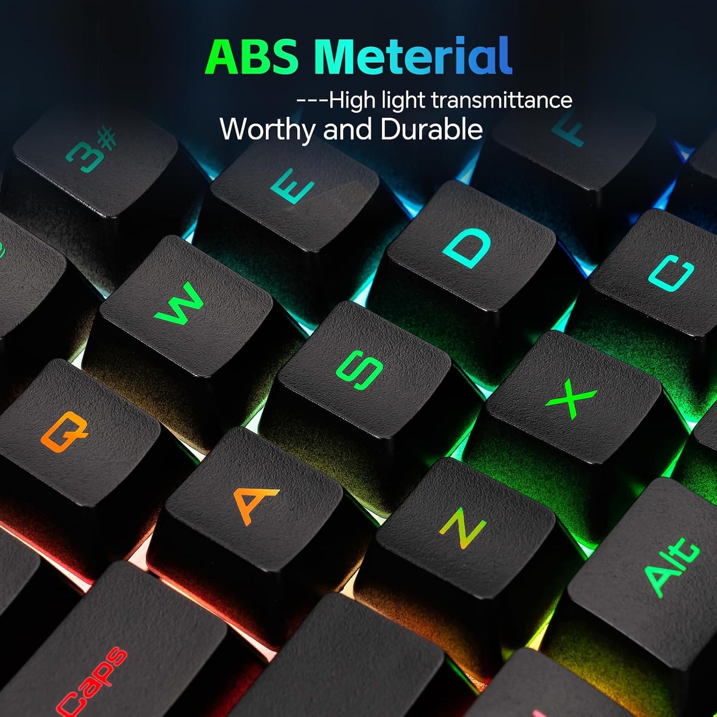 One Handed Gaming Keyboard and Mouse Combo for LOL/Wow/fortnite/Dota/PUBG | Half Mini RGB Keyboard, 35 Keys, Ergo Wrist Rest, LED 7200DPI CPI Customize Gaming Mouse, with USB Spilitter, Small Wired Set