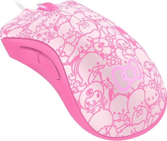 Razer DeathAdder Essential Gaming Mouse, Hello Kitty and Friends Edition | 6400 DPI Optical Sensor, 5 Programmable Buttons, Mechanical Switches, Rubber Side Grips