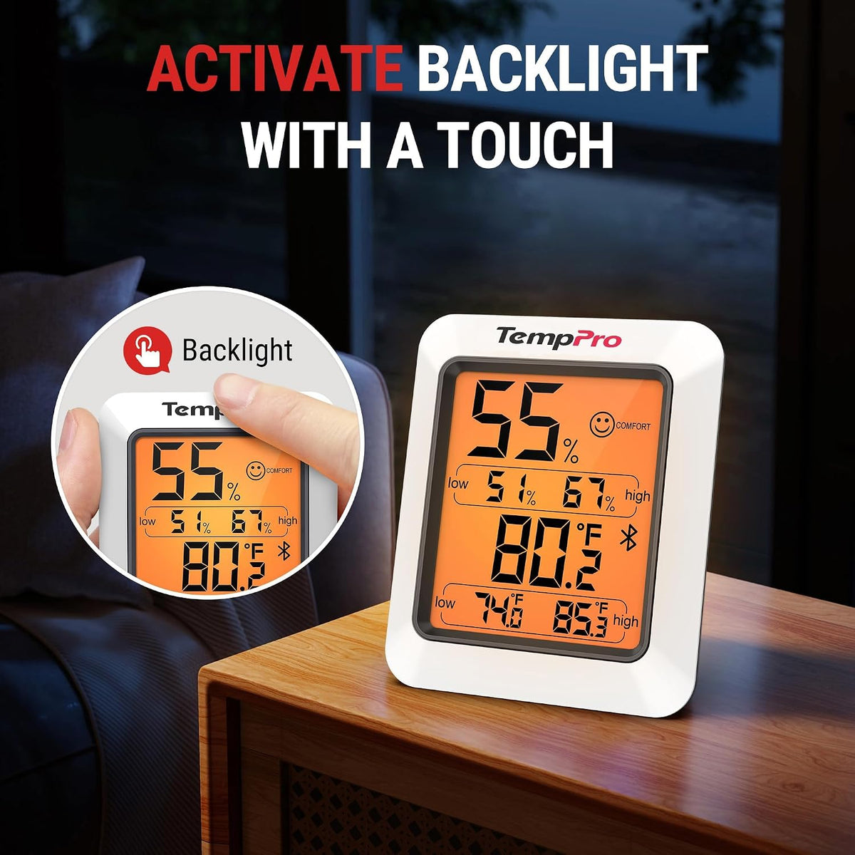 TempPro TempAir Bluetooth Hygrometer Thermometer for Greenhouse Up to 260ft