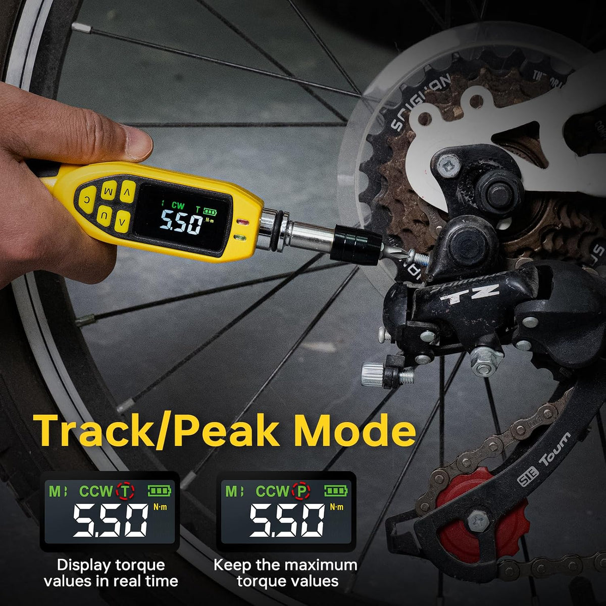 46-Pc Digital Torque Screwdriver, 3.5-70.8 in-lb, ±1% Precision Electronic Torque Screwdriver Set with Buzzer & LED, 1/4" Inch Pound Torque Driver with S2 Bits for Bike Repair & Scope Mounting