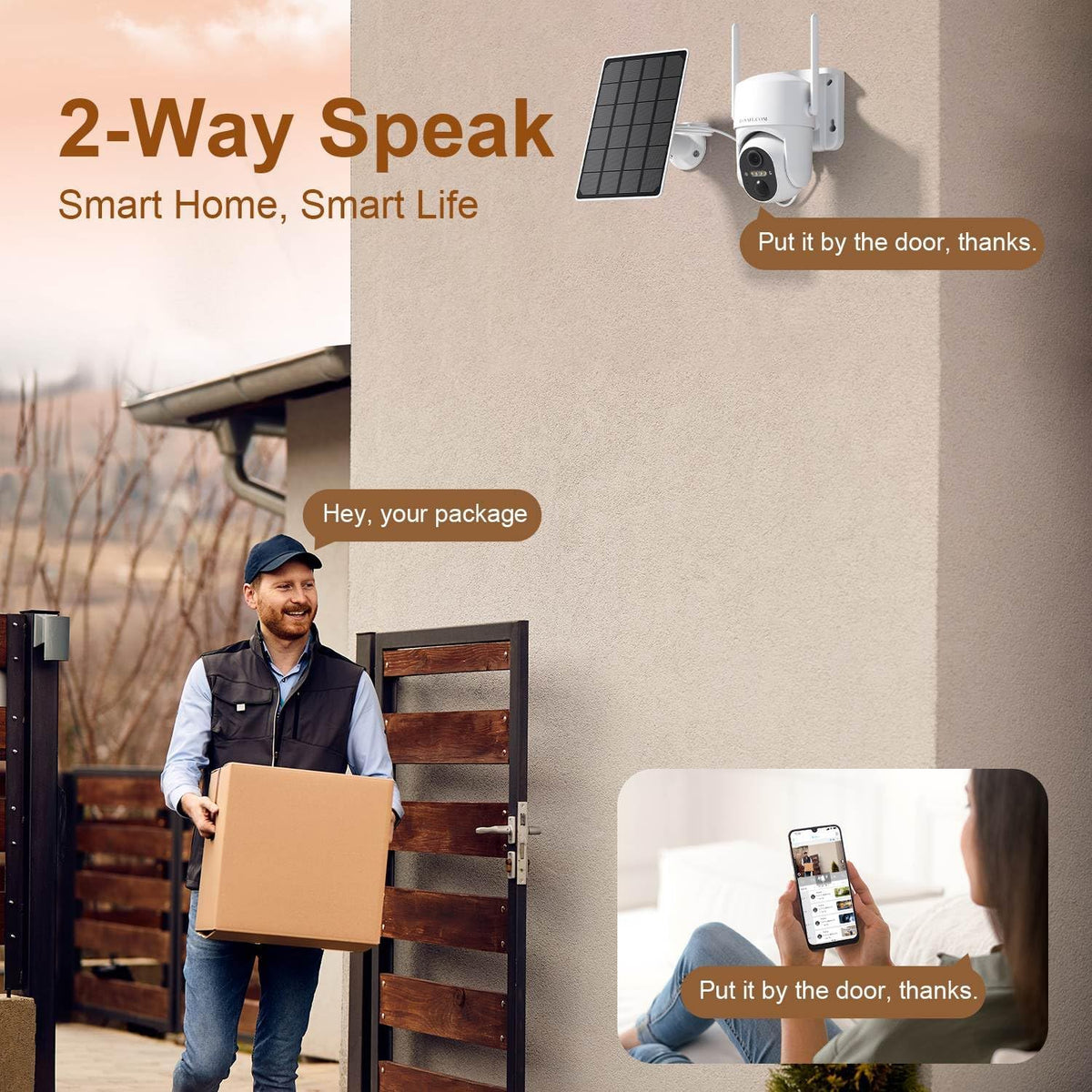 HOSAFE.COM 2 Pack 2K WiFi Home Security Cameras Wireless Outdoor