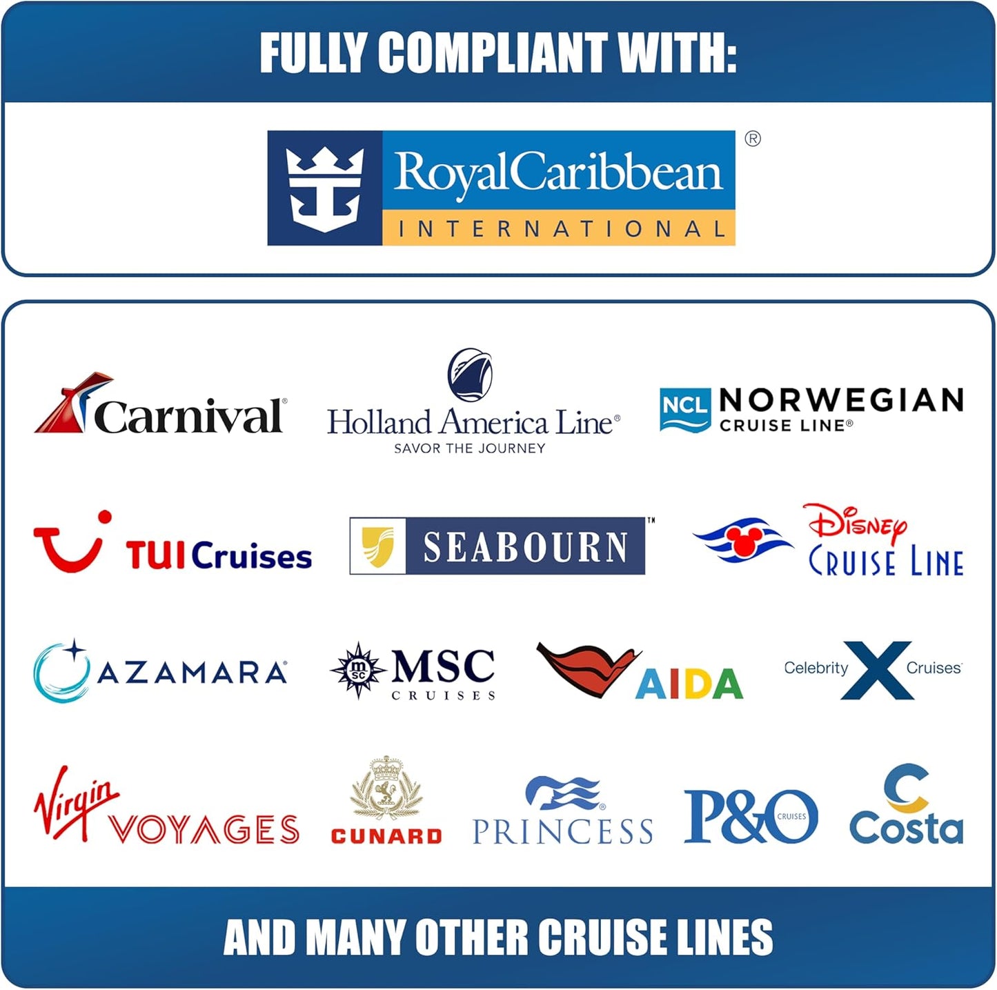 Cruise On Universal Travel Adapter, Cruise Approved (incl Royal Caribbean, Disney, MSC) - International Power Adapter [2 USB-C, 2 USB, AC] World Travel Plug Adapter Converter USA, Italy, Europe, Asia