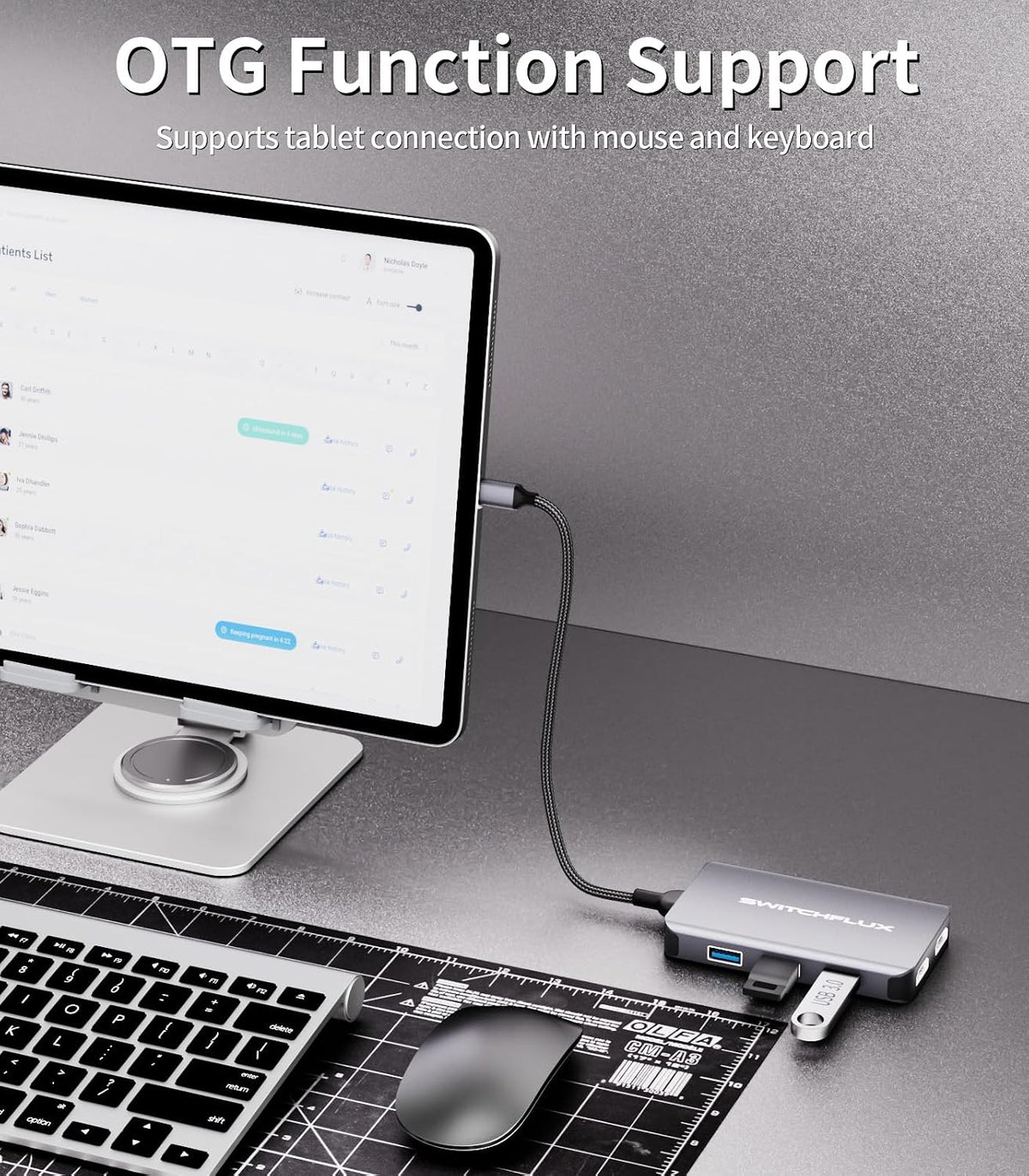 Laptop Docking Station Dual Monitor, USB C to Dual HDMI Adapter