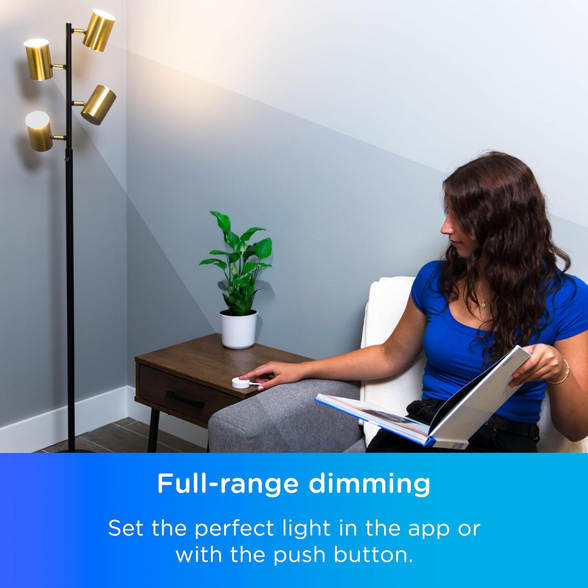 Enbrighten Indoor Smart Plug, 1 Polarized Outlet, Override with 5ft Lead