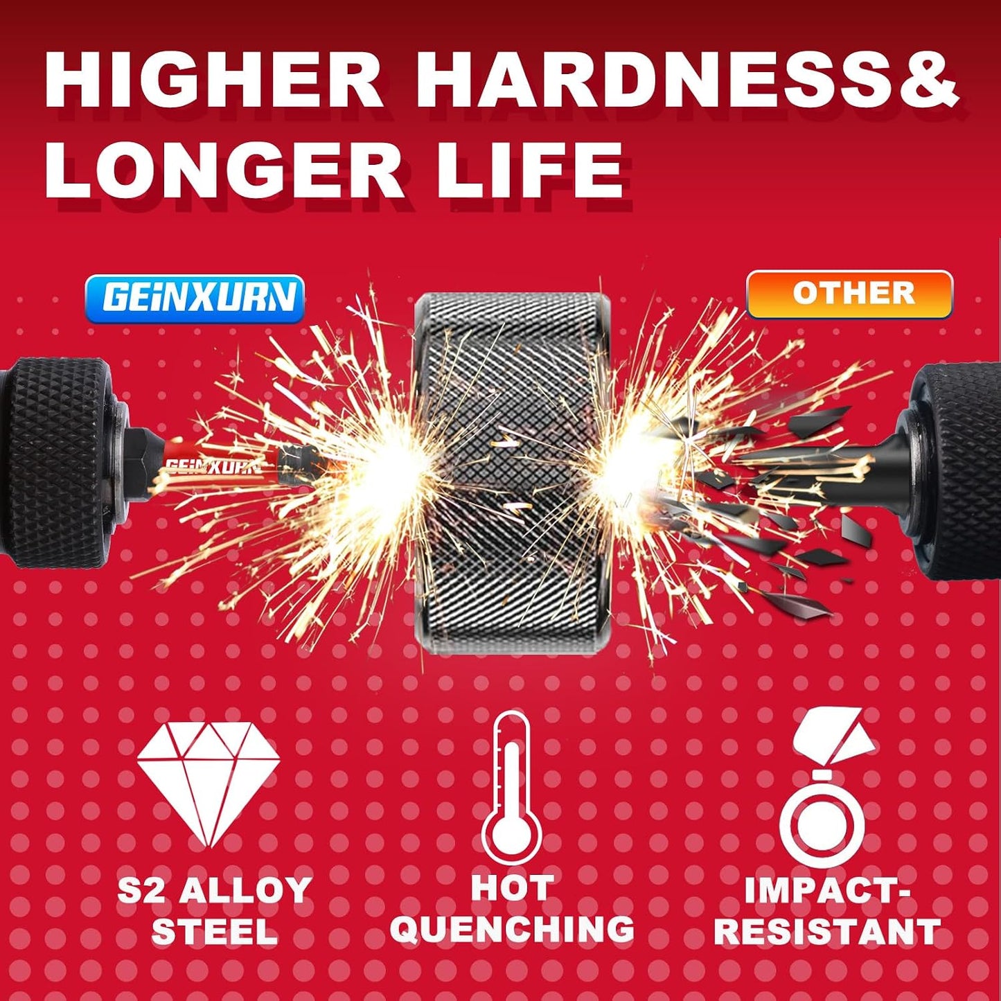 30 Pieces T10 Impact Tough Magnetic Screwdriver Bit Set, 2 In. #10 Torx Head Power Bit Set, S2 Alloy Steel T10 Star Bit Set