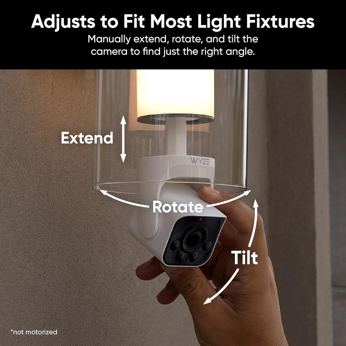 WYZE Bulb Cam Security Camera, 2K HD Outdoor Light Bulb Camera (Renewed) | Color Night Vision, Dimmable LED Bulb, Motion Detection, Siren Alarm, Works w/Alexa/Google Assistant