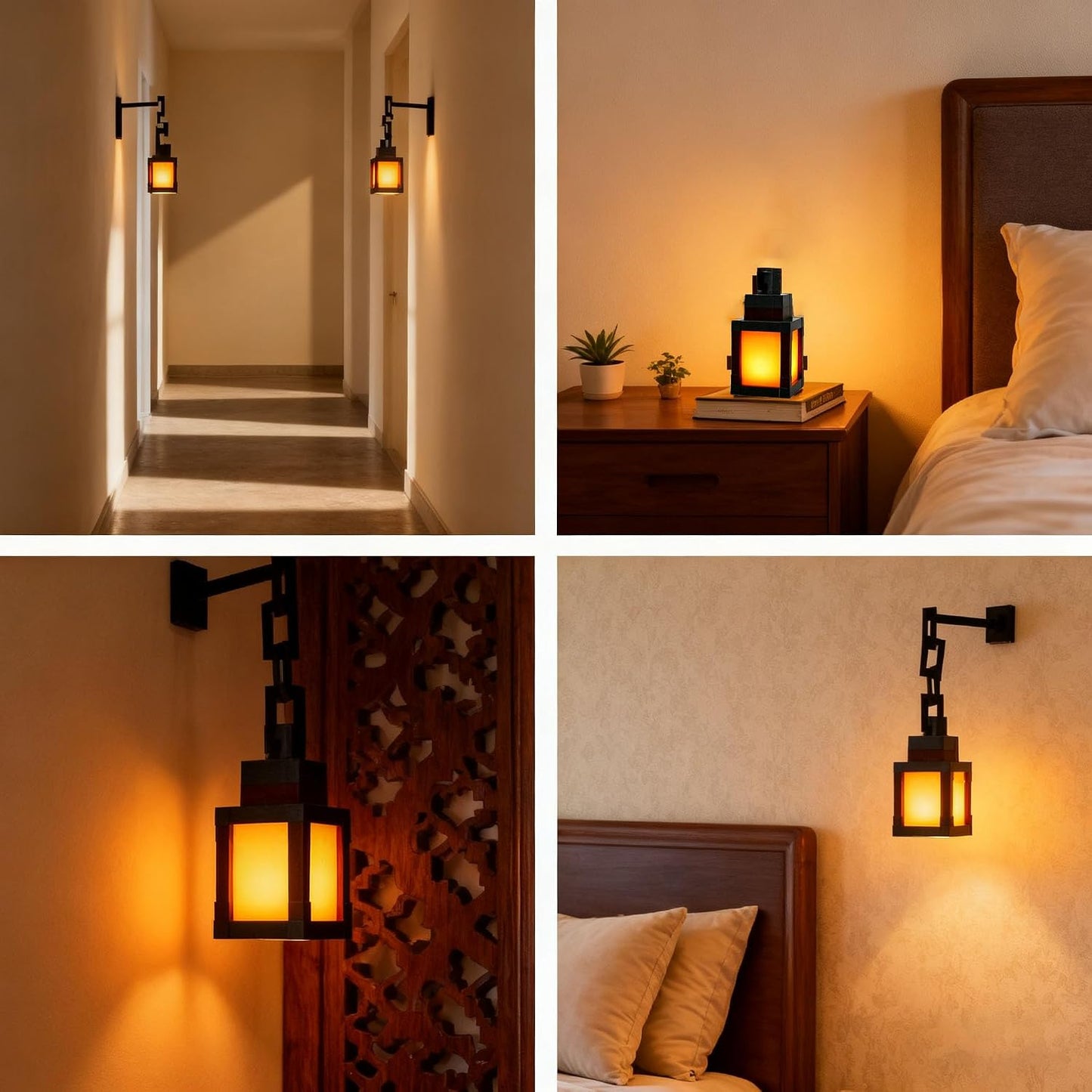 Pixel Lantern Night Light - 16 Color Changing LED Mood Light with Remote Control, Desk & Wall Mountable, Dimmable Timer for Bedroom, Nursery, Gaming Room Decor Gift 1 Pcs