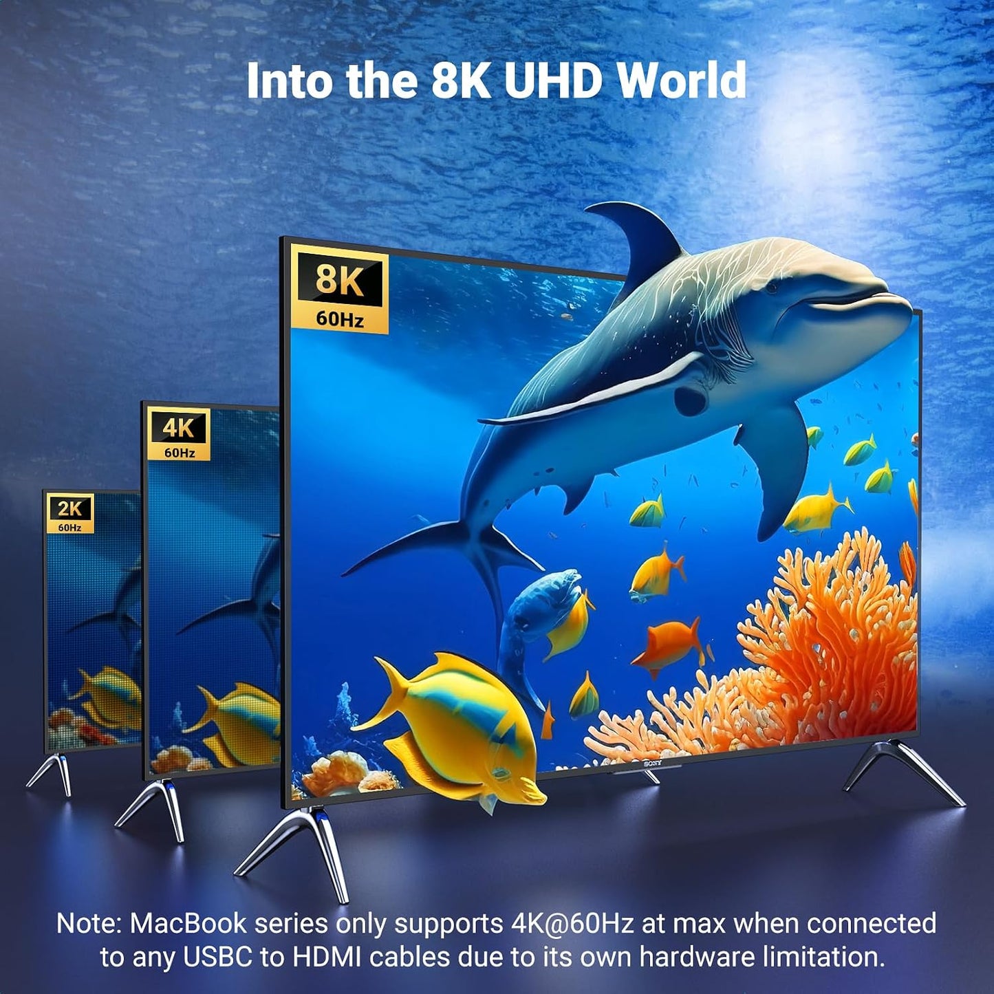 UGREEN USB C to HDMI 2.1 Cable 8K@60Hz 4K@240Hz for Home Office, 6.6FT | Unidirectional,48Gbps,HDR,HDCP2.3,Compatible for MacBook Pro Air iPad,Mac mini,iPhone 17 ProMax,Galaxy S26,Pixel 9,XPS