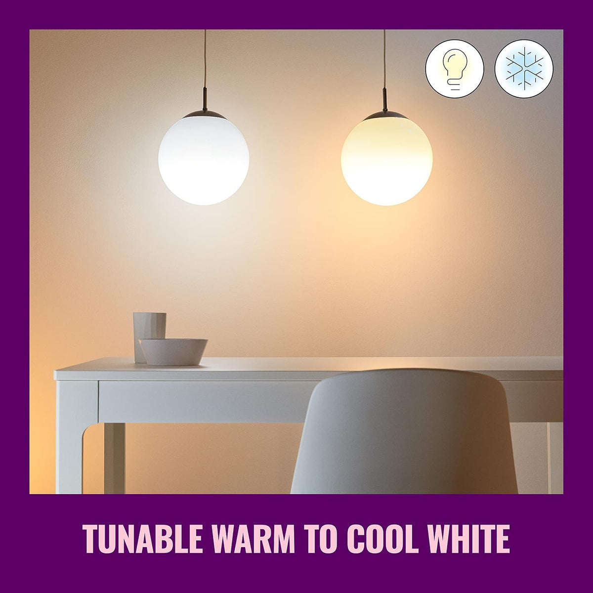 WiZ Clear 60W A19 Tunable White Filament LED Smart Bulb - Pack of 1 - E26- Indoor - Connects to Your Existing Wi-Fi - Control with Voice or App + Activate with Motion - Matter Compatible