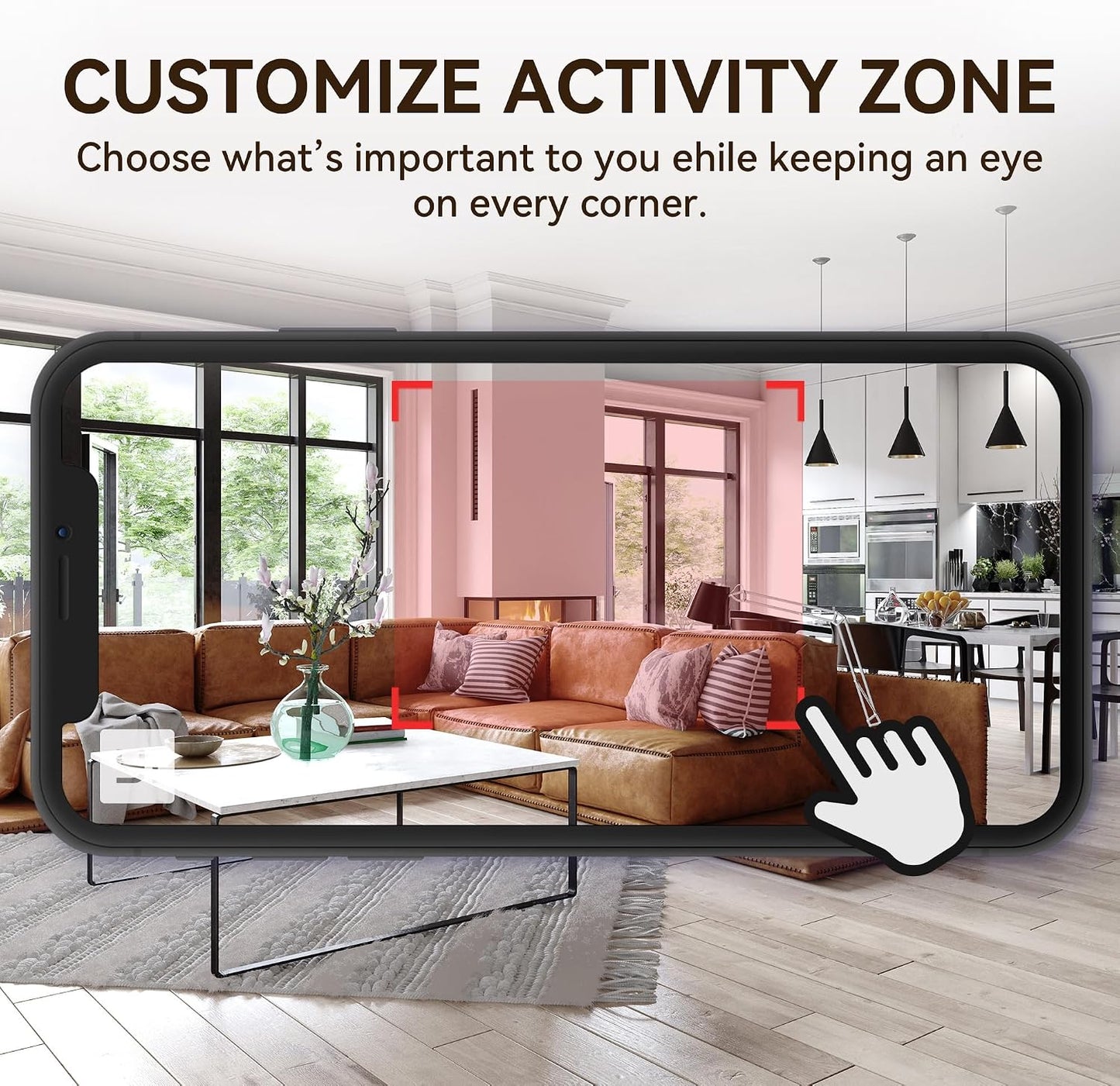 YI 2K Indoor Security Camera with Adhesive Mount, 2-Way Audio, AI Human/Vehicle/Pet Detection, Alerts, Night Vision, Wall/Window Mount, Baby/Pet Monitor, Compatible with Alexa & Google Assistant