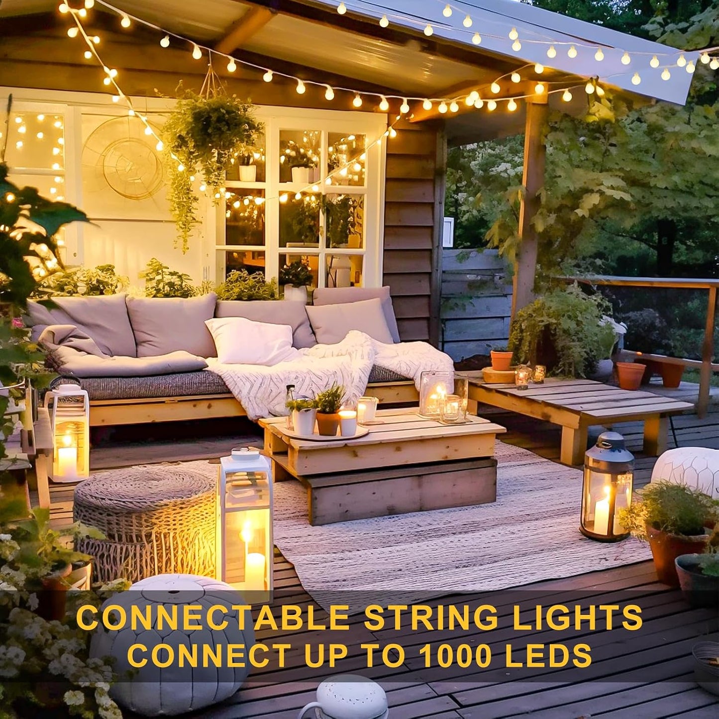 100ft Warm White Globe String Lights Indoor Outdoor Waterproof with Remote | 200 LED Christmas fairy Lights Plug in, Connectable Hanging Lights for Bedroom Classroom Patio Valentines Day Decorations