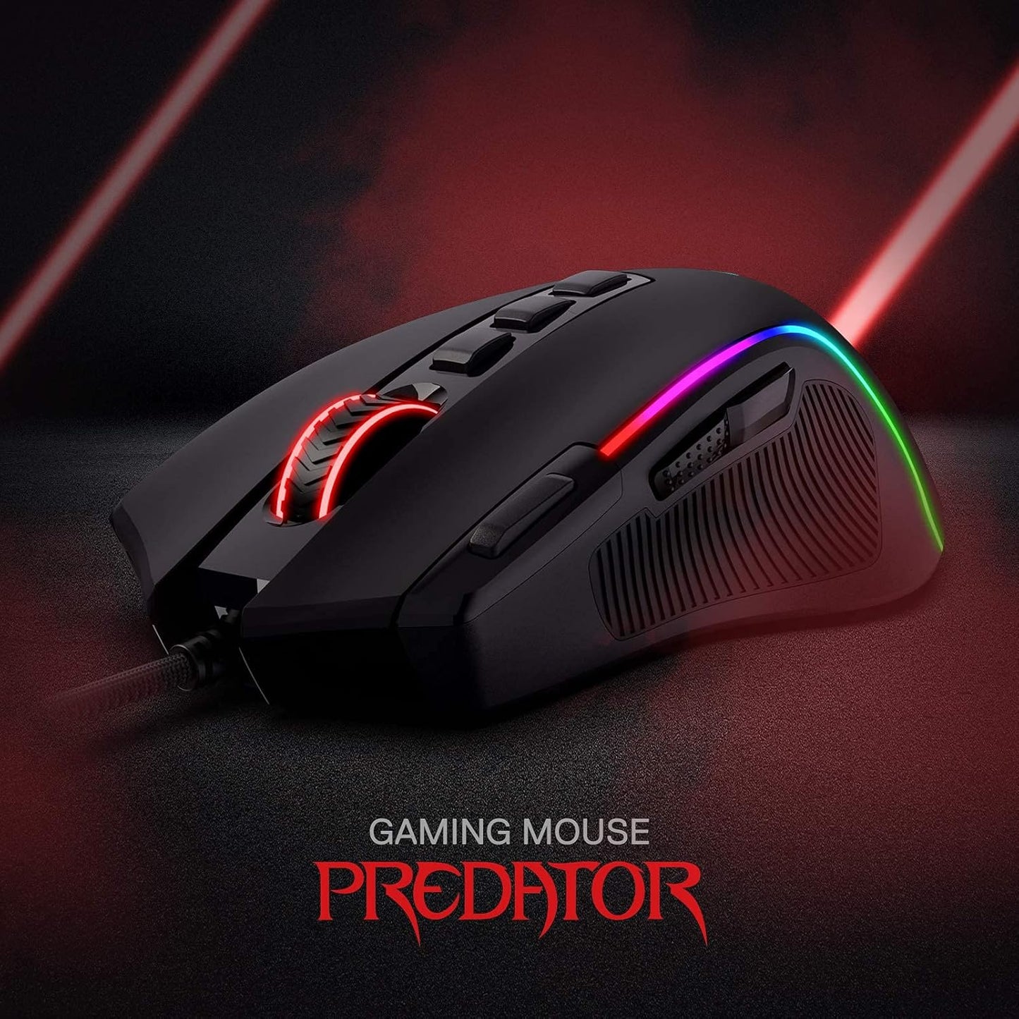 Redragon M612 Wired RGB Optical Gaming Mouse 8000 DPI Remapping Keys | Stable Lag-Free Connection, Redefine Keybinding Macro, Vibing Backlight, Ergonomic Grip Body Comfort