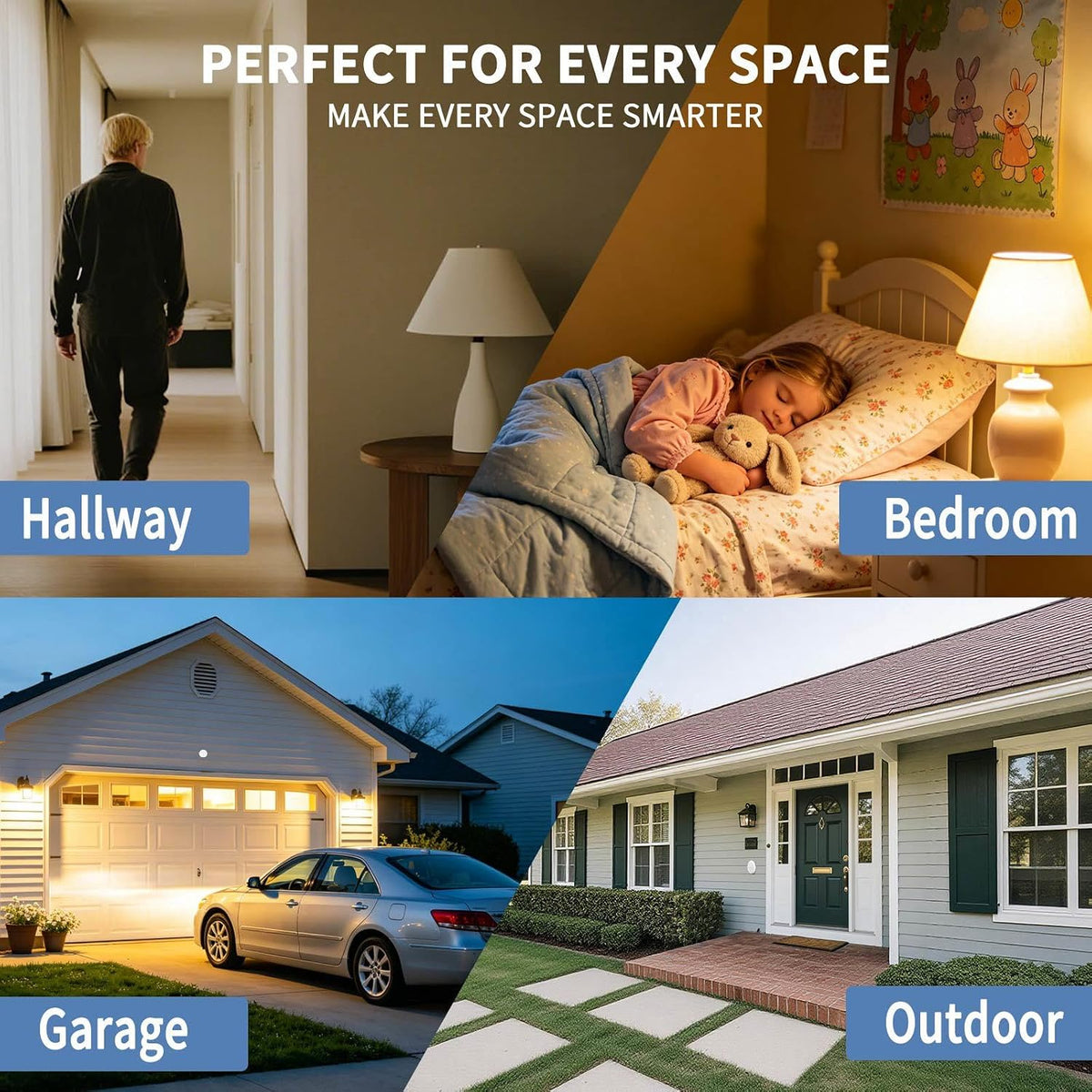 Wireless Motion Sensor Plug, Motion Sensor Outlet, Adjustable Sensing Mode