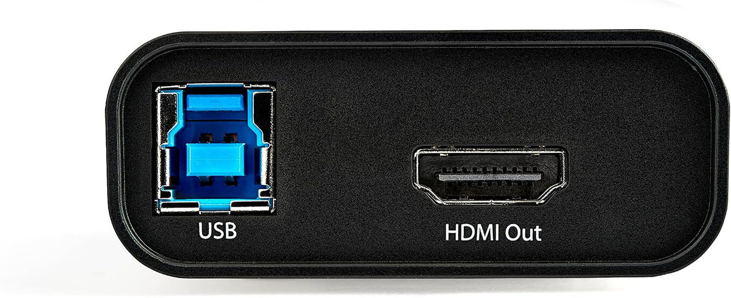 StarTech HDMI to USB-C Video Capture Device, 1080p, 60fps, TAA (UVCHDCAP) | External USB 3.0 Type-C Capture/Live Streaming, Comp with USB-C/USB-A/Thunderbolt 3, HDMI Audio/Video Recorder Adapter