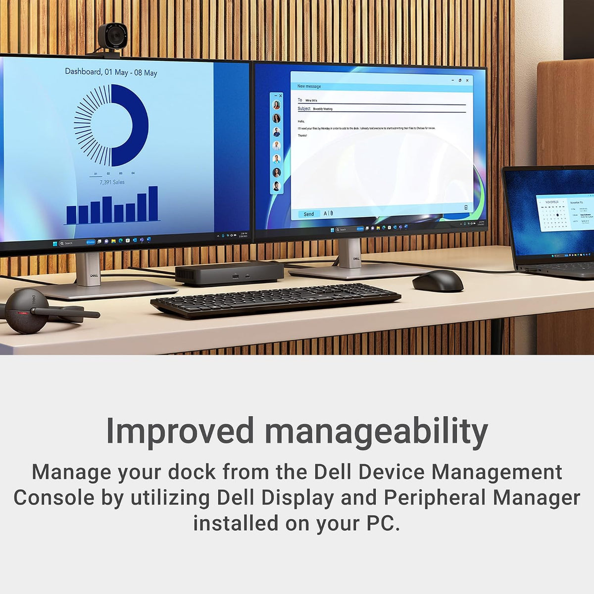 Dell Pro Laptop Docking Station WD25, USB-C, 100W, DisplayPort, HDMI
