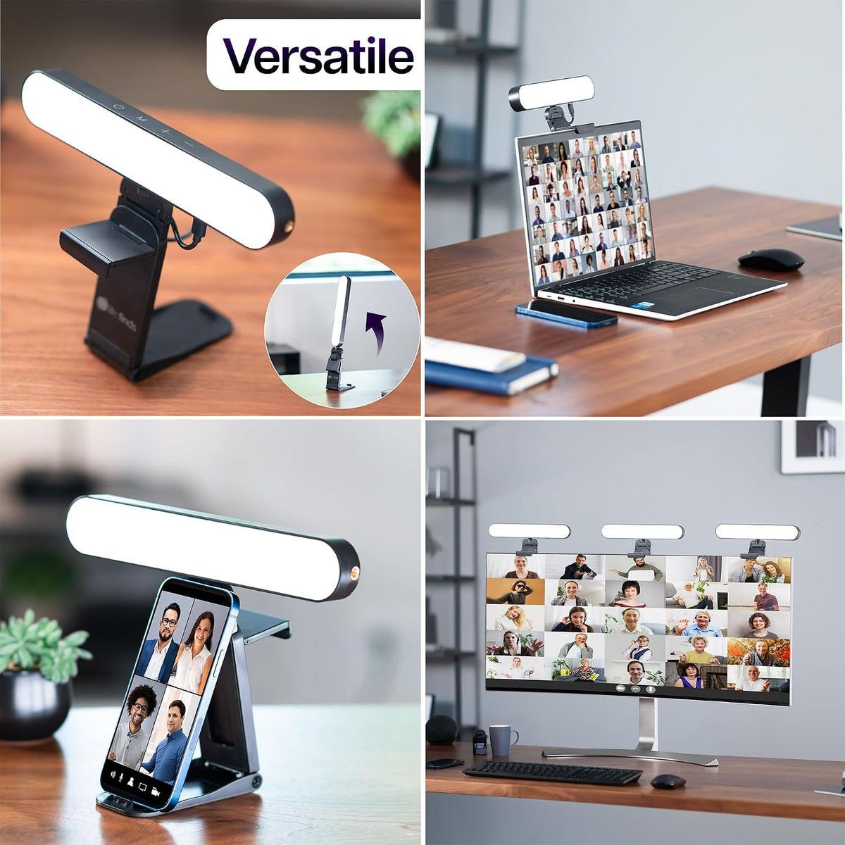 Life Finds Black Webcam Light for Streaming, LF-WL1
