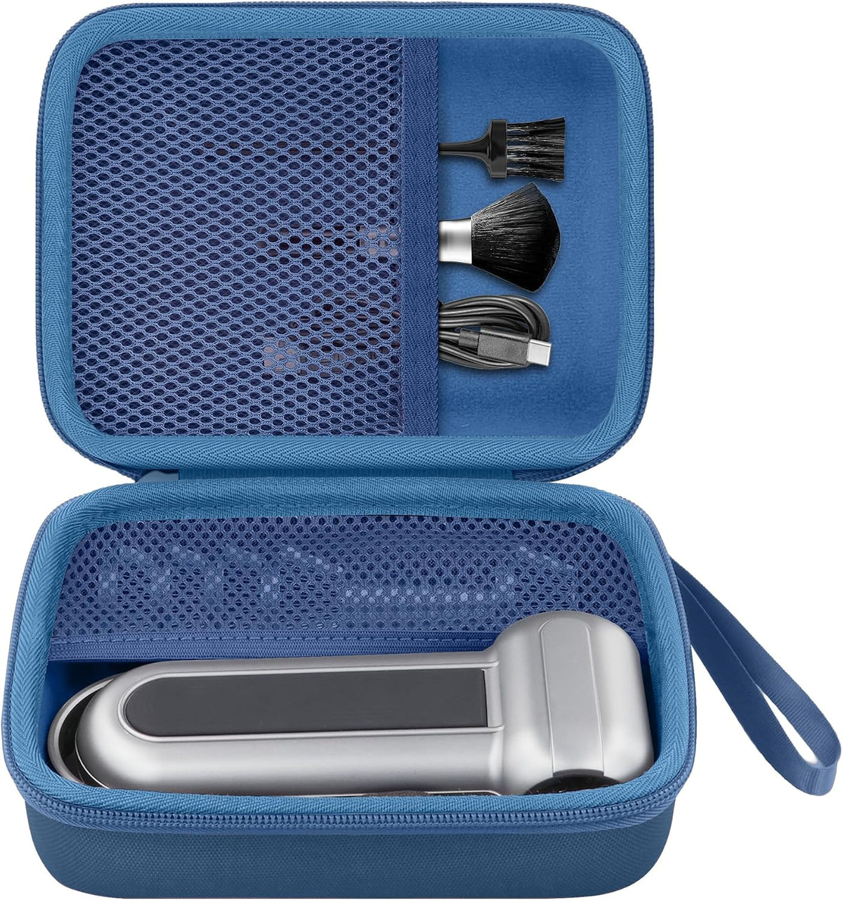 Hard Storage Case for WOLFBOX MF100/MF50/MF60/70 Electric Air Duster | Shockproof, Anti-crush, Mesh Pocket, Accessory storage, Not losing accessories, Protective Storage Box, Blue Case