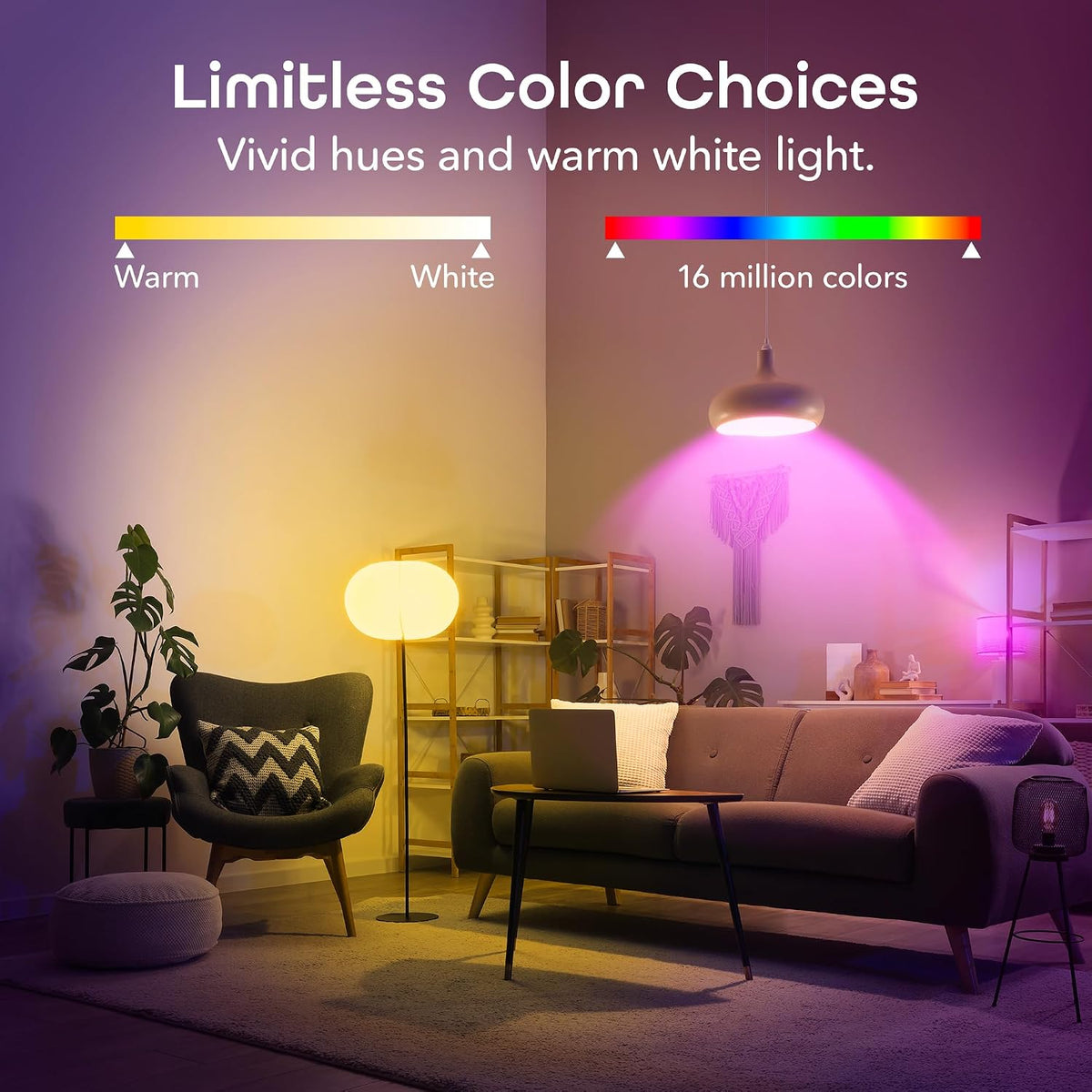 Geeni Prisma 1050 Wi-Fi LED Light Bulb, Multicolor (2700K), Dimmable A21