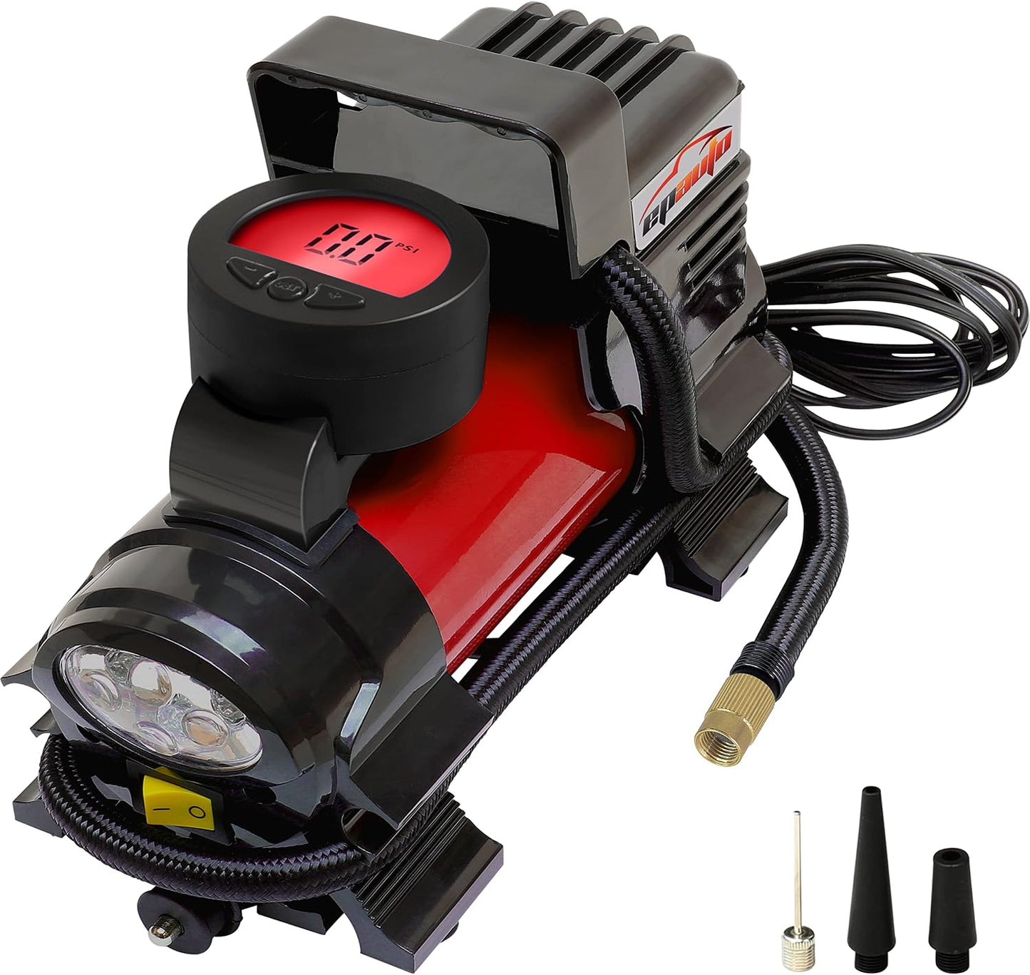 EPAuto 12V DC Portable Air Compressor Pump, Digital Tire Inflator