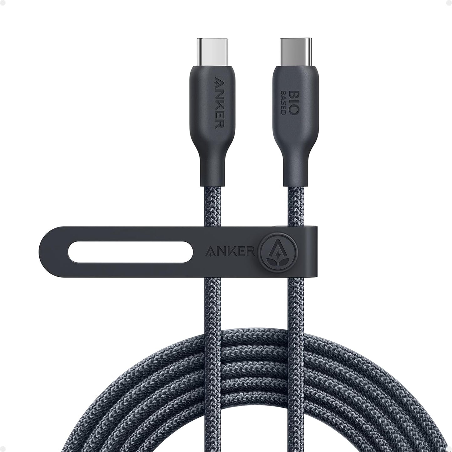 Anker USB C Cable, 240W Type C Fast Charging, USB 2.0(10 ft, Phantom Black) | Bio-Braided Cord for iPhone 17 Series, MacBook Pro 2020, iPad Pro, and More