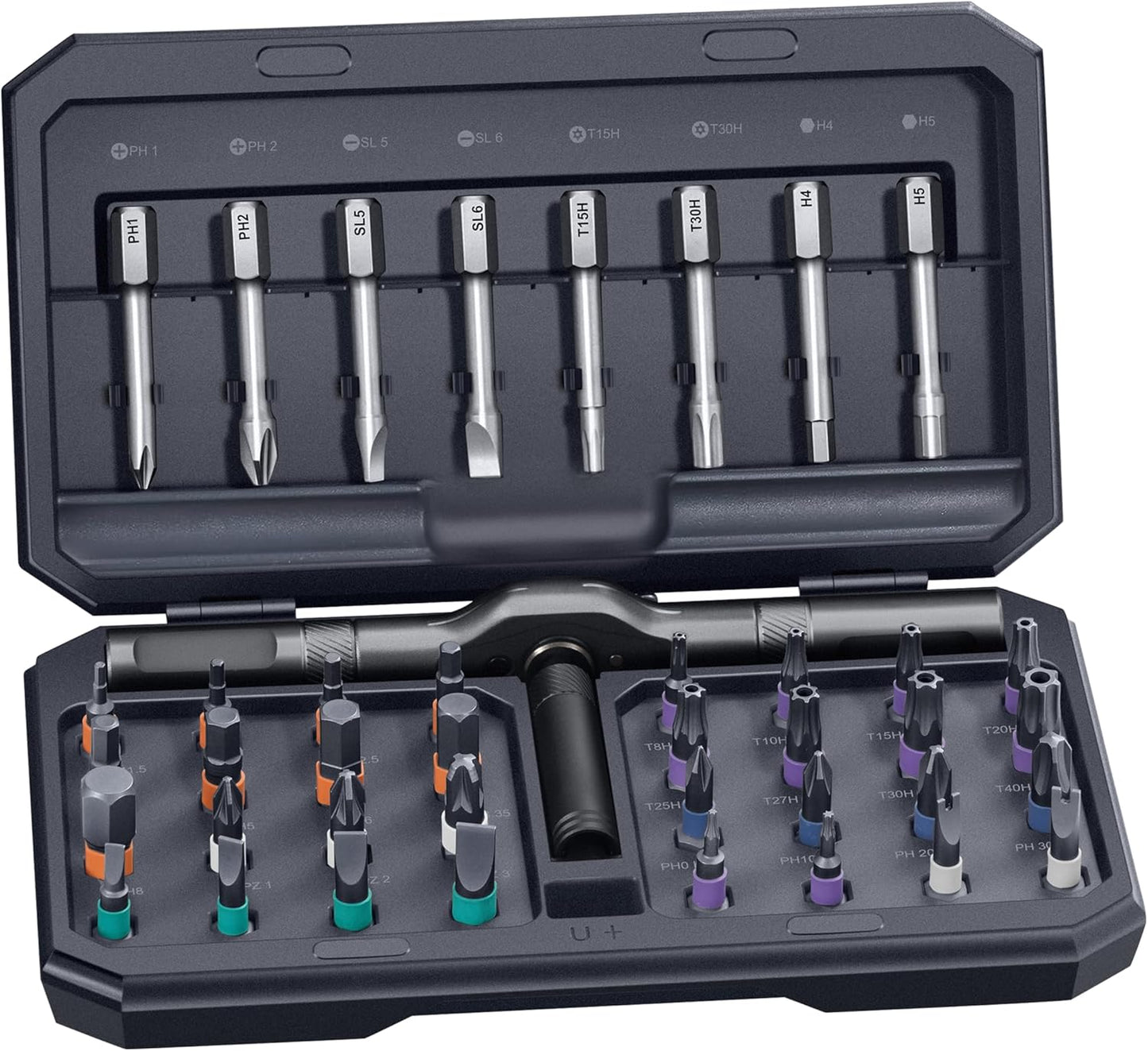 42 in 1 Magnetic Screwdriver Set, Multi Bit Ratcheting Screwdriver Set | with T Handle, Storage Case Repair Tool Kit for Computer, Eyeglass, Bicycles, Watch, Ring Doorbell, Furniture and DIY Man