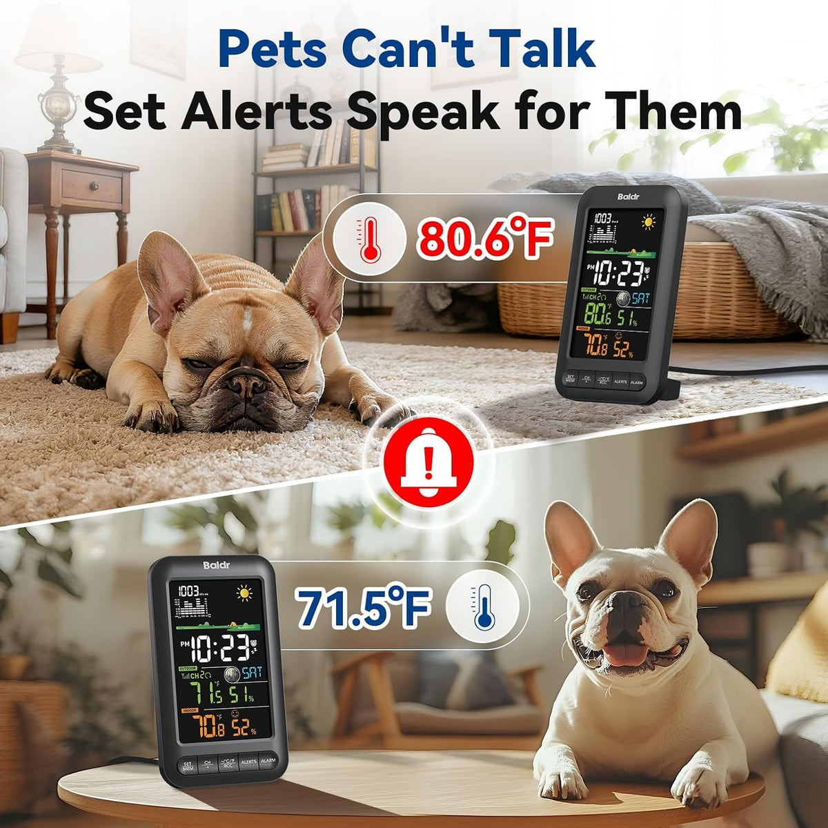 BALDR Wireless Indoor Outdoor Thermometer Weather Station Remote Sensor