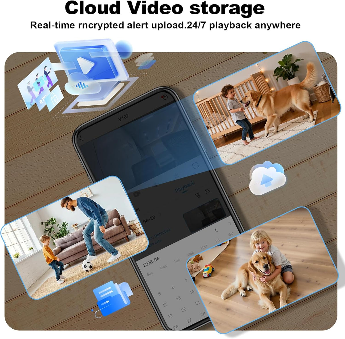 VTimes 1080P Pan/Tilt Indoor Camera, WiFi Cameras for Home Security