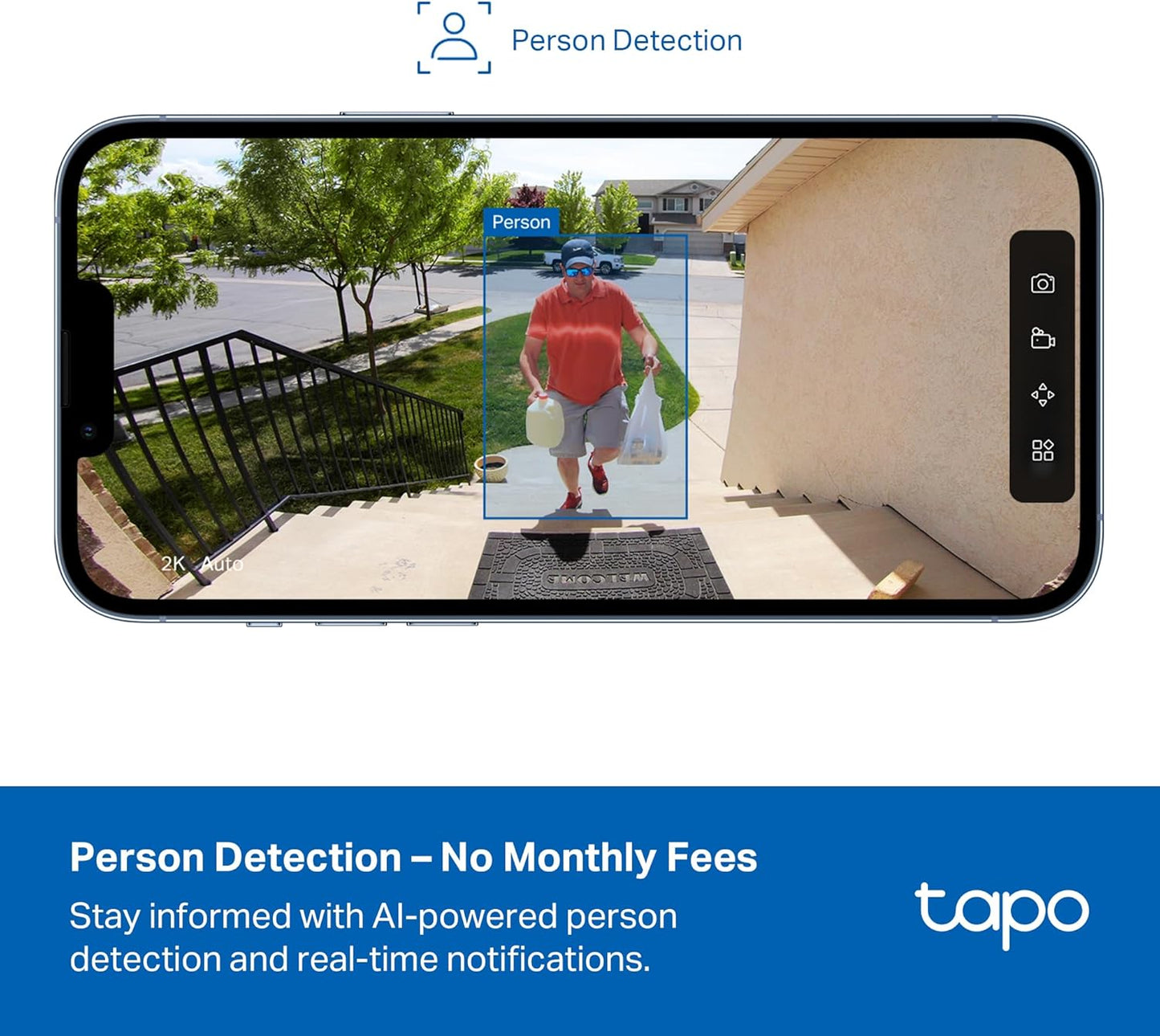 Tapo 1080p Outdoor Wireless Security Camera - Up to 180-Day Battery, Person Detection, Color Night Vision, Subscription-Free Local Storage or Optional Cloud, Works with Alexa & Google Assistant, C400