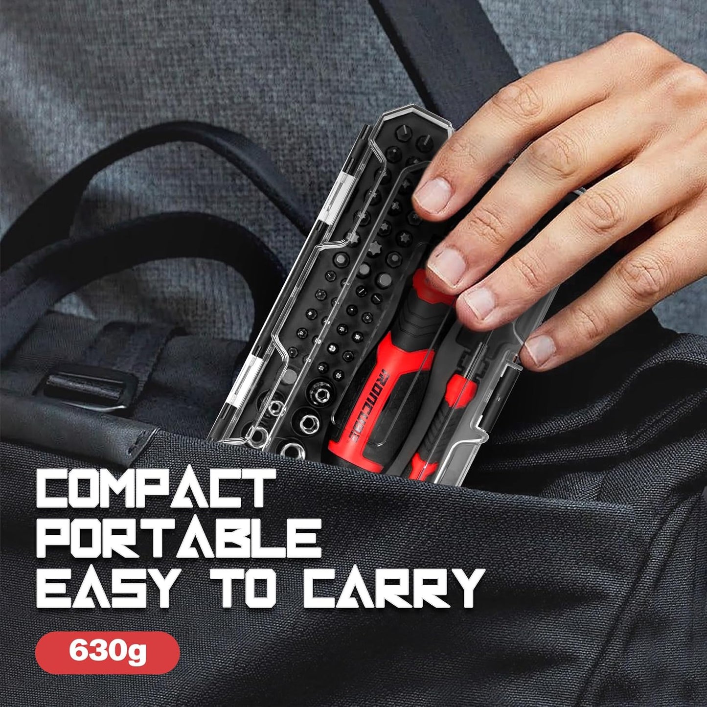 Multi Ratcheting Screwdriver Set: 56 IN 1 Magnetic Bits & Sockets with Case for Emergency Use At Home