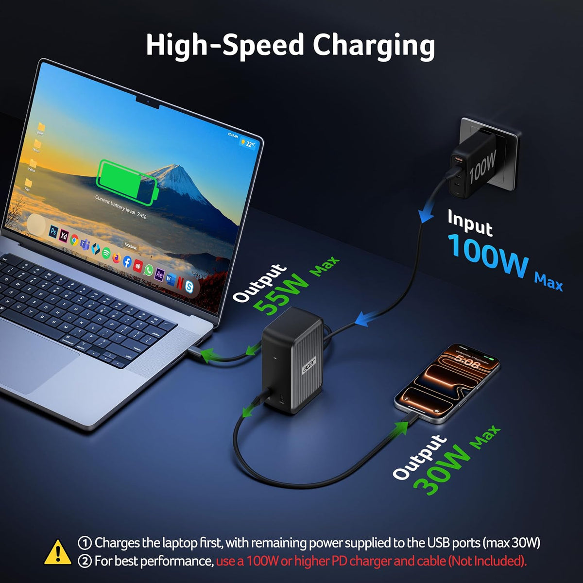 Acer Docking Station, 12-in-1 USB C Docking Station 3 Monitor with 2HDMI+DP
