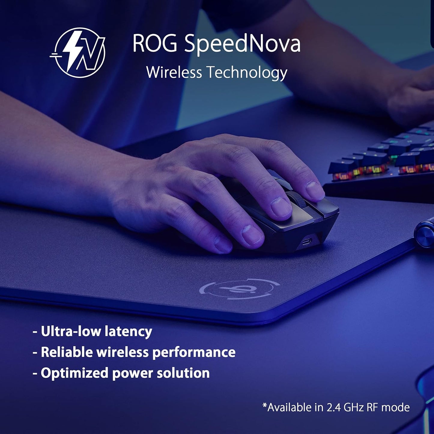 ASUS ROG Gladius III Wireless Aimpoint Gaming Mouse – Right-Handed Ergonomic, 79g, Tri-Mode Connectivity, 36K DPI, up to 119Hr Battery, Hot-Swappable Switches, PC/Mac Support - Black