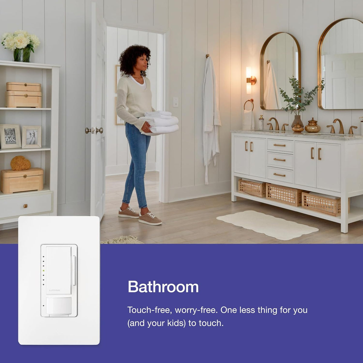 Lutron Motion Sensor and LED Dimmer Switch, Single Pole/3-Way