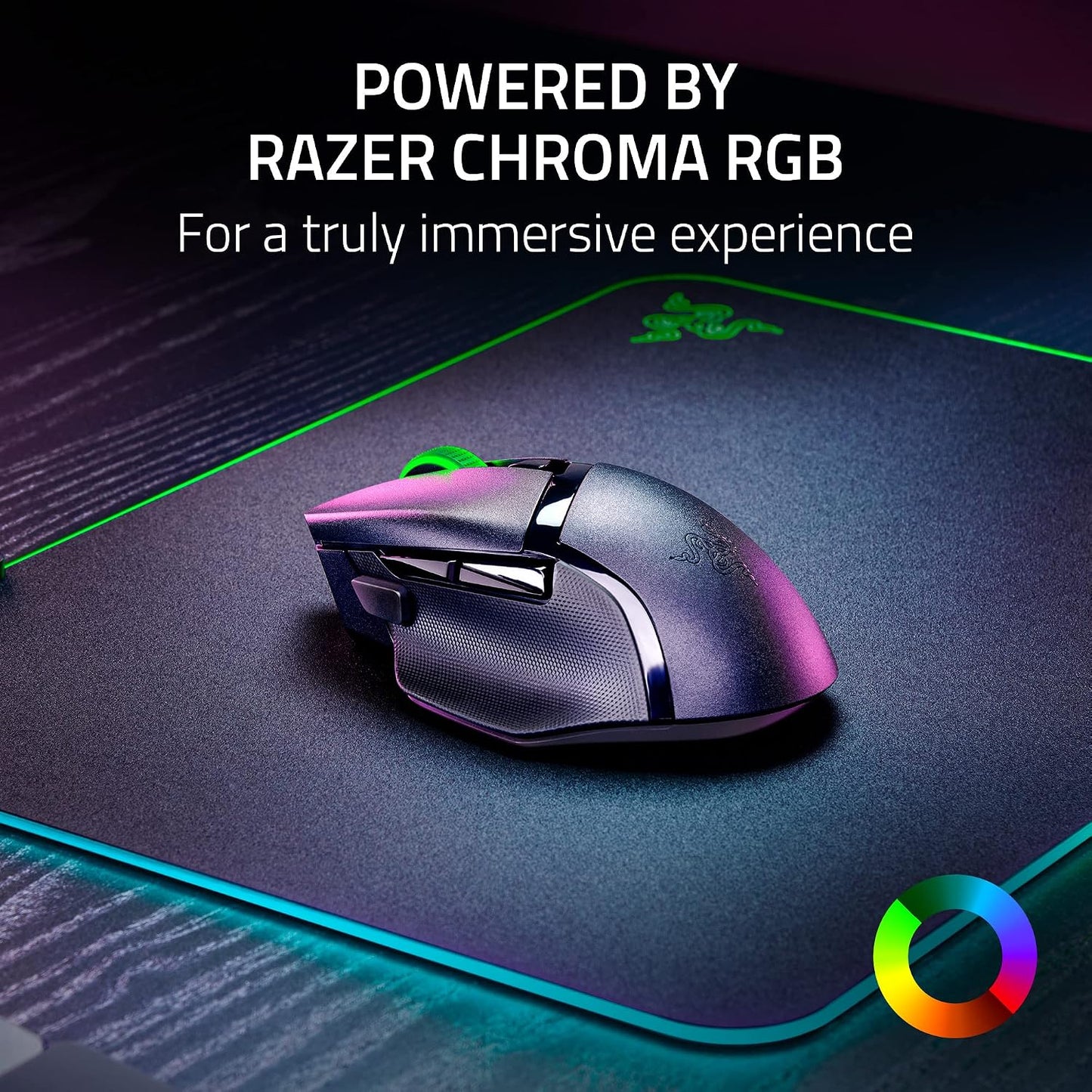 Razer Basilisk V3 X HyperSpeed Customizable Wireless Gaming Mouse, Black | Mechanical Switches Gen-2, 5G Advanced 18K Optical Sensor, Chroma RGB, 9 Programmable Controls, 285 Hr Battery