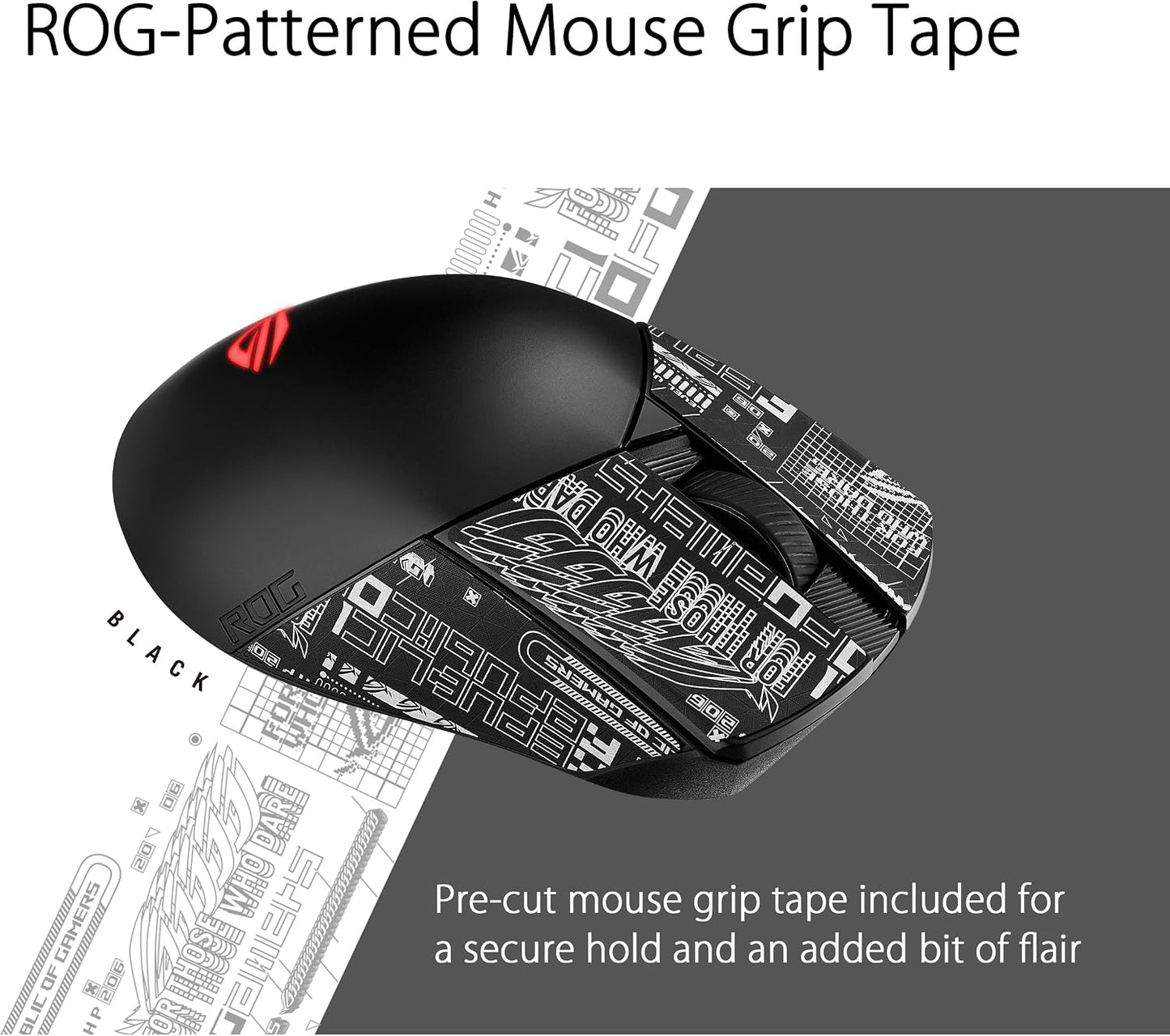 ASUS ROG Gladius III Wireless Aimpoint Gaming Mouse – Right-Handed Ergonomic, 79g, Tri-Mode Connectivity, 36K DPI, up to 119Hr Battery, Hot-Swappable Switches, PC/Mac Support - Black