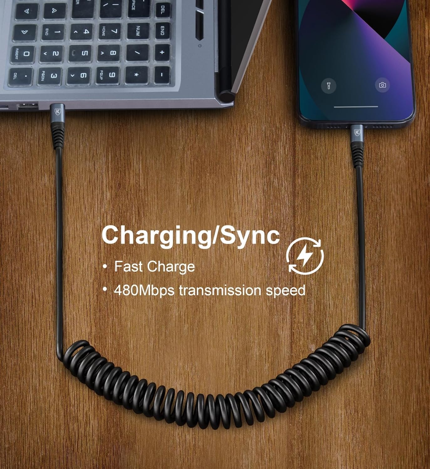 USB C Cable 3ft 2Pack USB C to USB C Charger Cable for Car, Coiled Type C | Fast Charging Cable Carplay Android Auto Type C Fast Charging Cable for iPhone 17/16/ 15/Pro Max/Samsung Galaxy S26 and More