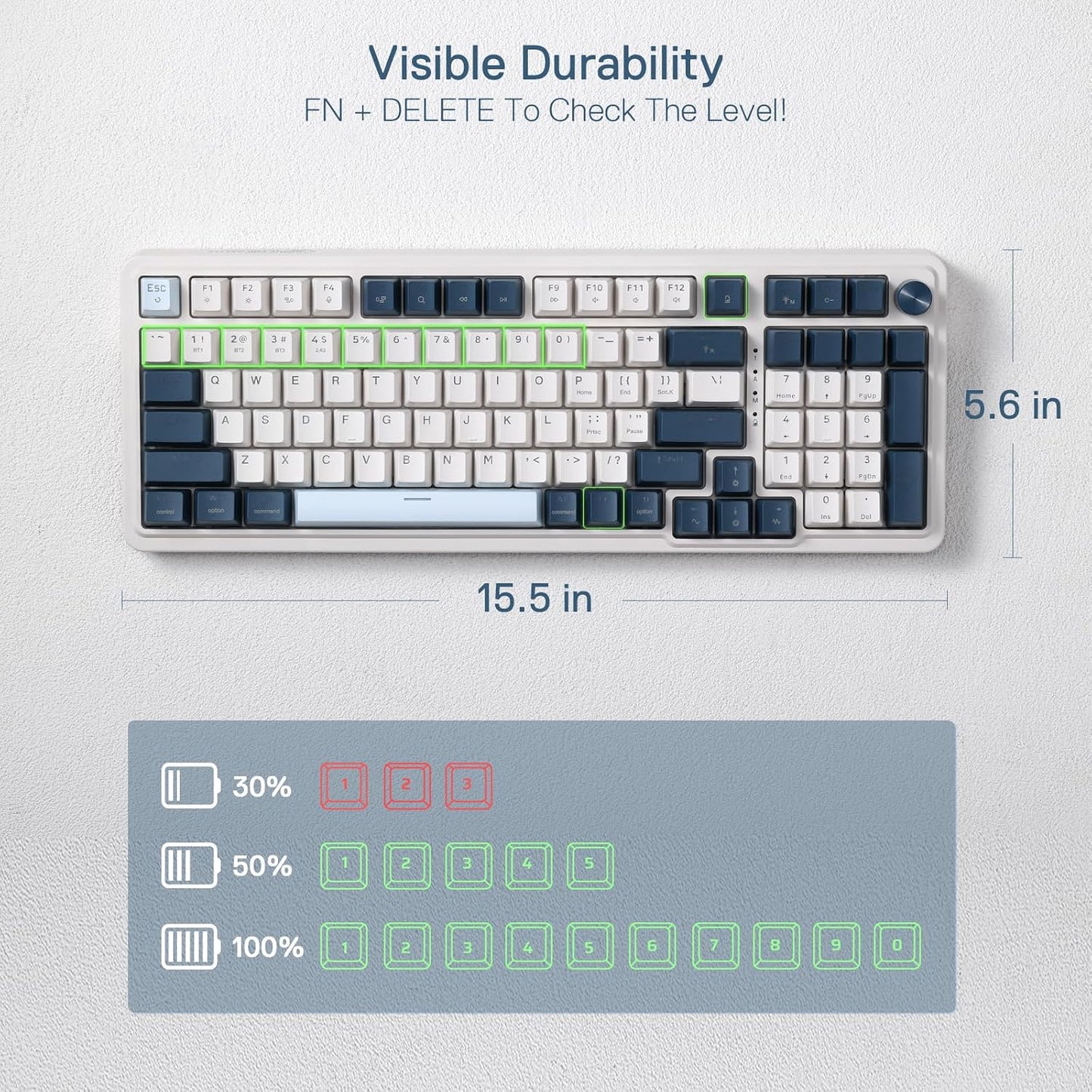 Redragon K686 PRO Wireless RGB Gasket Gaming Mechanical Keyboard, Easy Knob | Multi-Function Control Wheel, 0-Delay Tri-Mode, Cushioned 5-Layer Noise Dampening for Creamy Thocky Sound, Practical 98 Keys