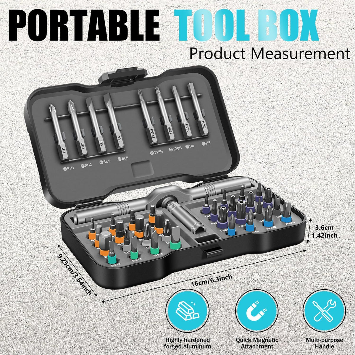 42 in 1 Magnetic Ratchet Screwdriver sets with S2 Steel Bits | Multi tool set for Furniture Assembly, Electrical Appliance Repair, Bicycle Tools, Gift