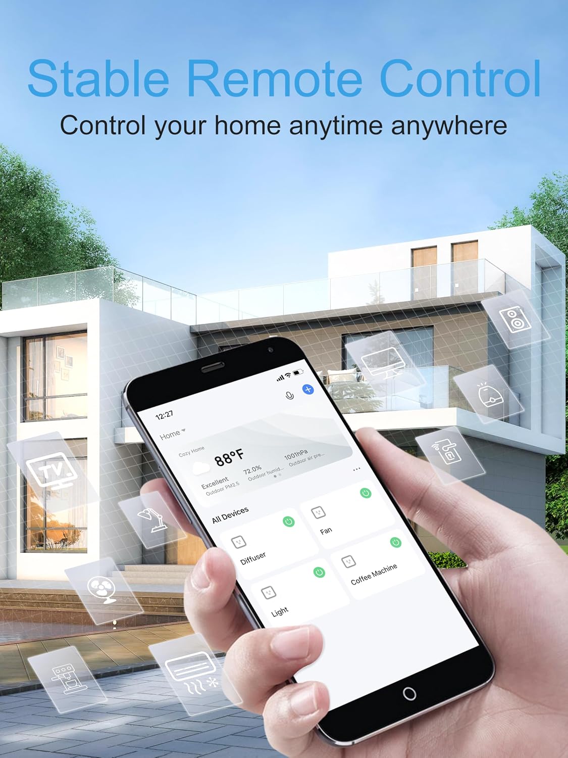 EIGHTREE Smart Plug 15A, Smart Plugs that Compatible with Alexa & Google Home & SmartThings, No Hub Required, WiFi Outlet with Remote Control, Timer & Schedule, 2.4GHz WiFi Only, 4 Packs